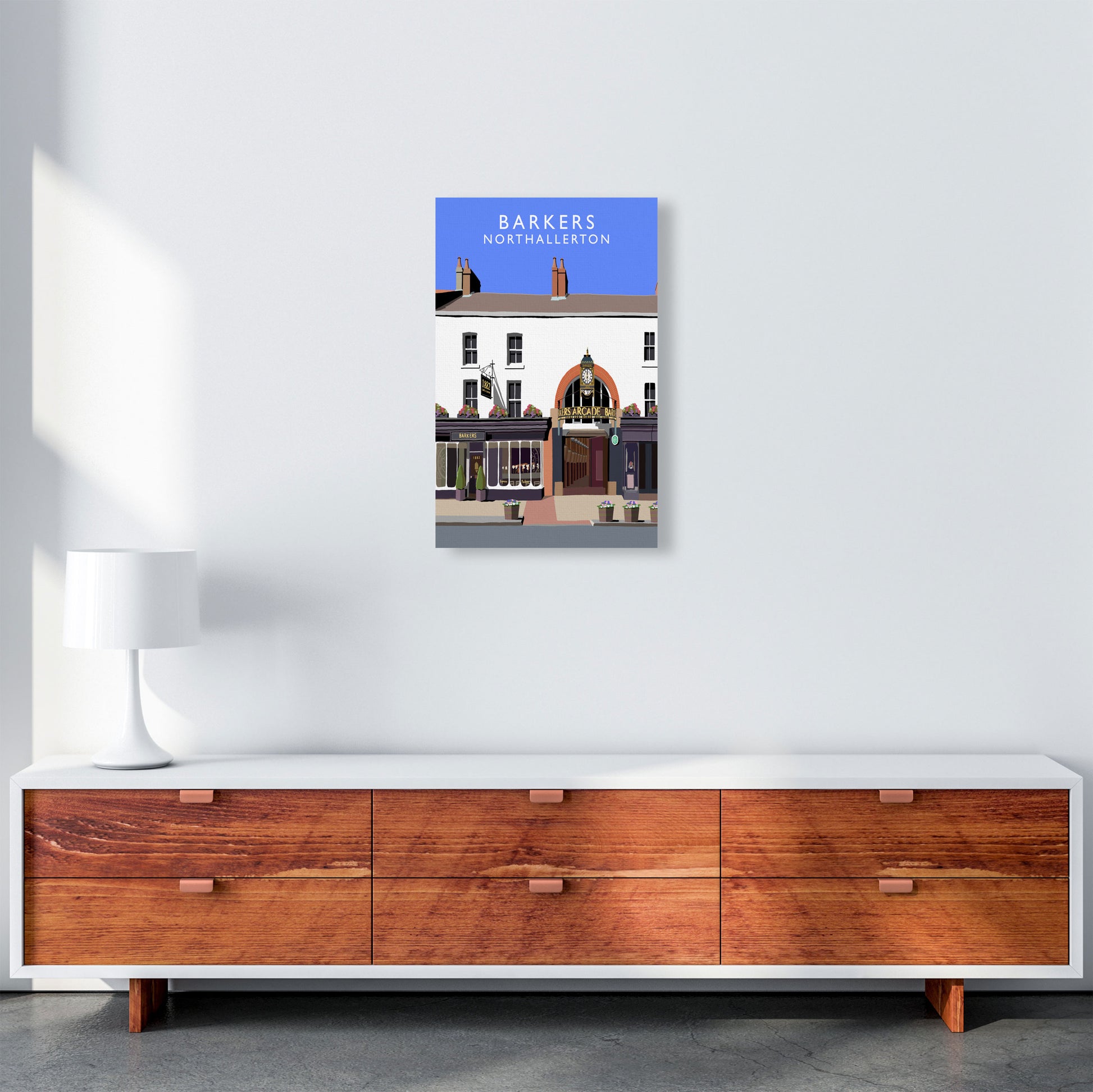 Barkers Northallerton Framed Digital Art Print by Richard O'Neill A3 Canvas