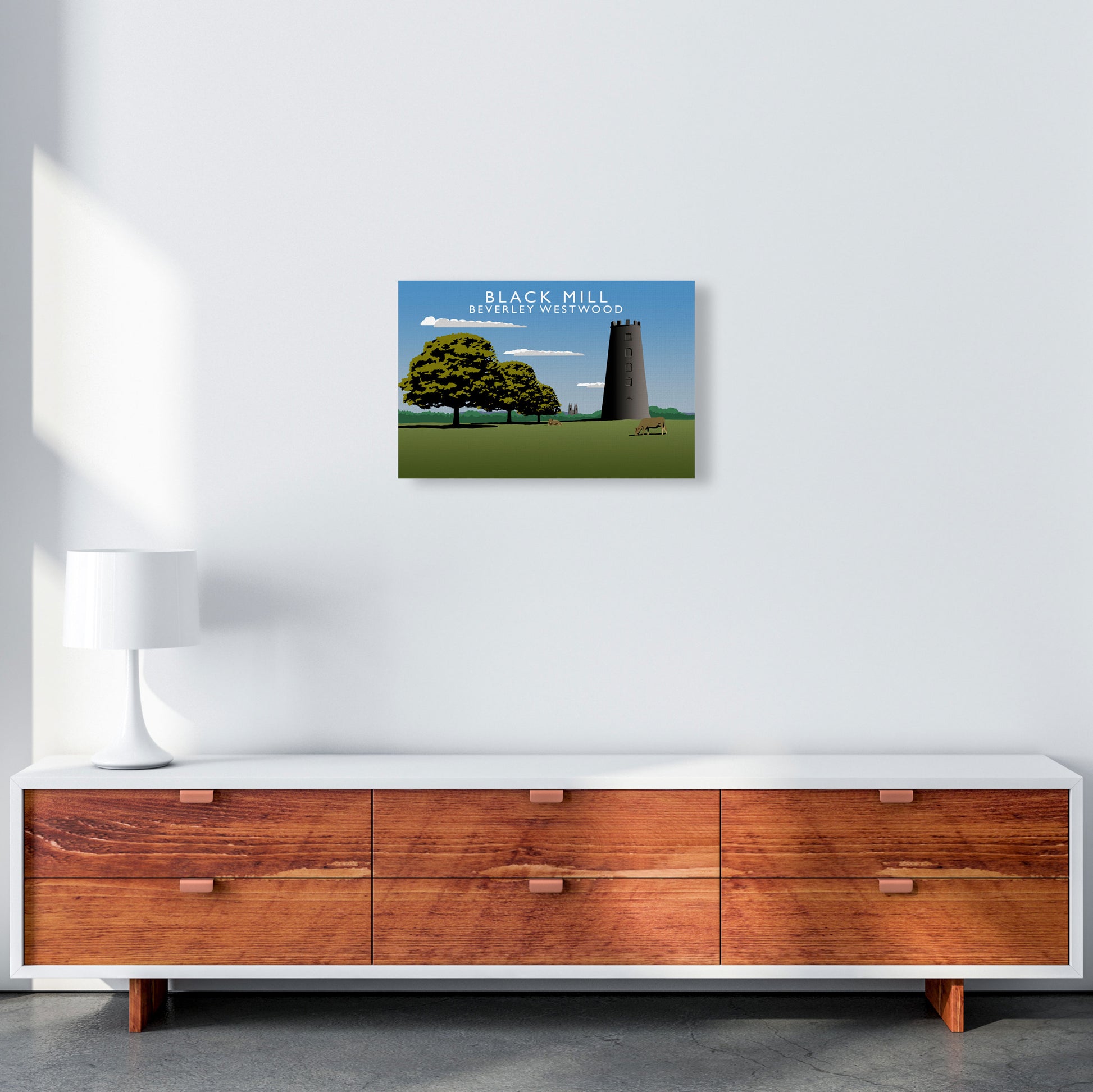 Black Mill Beverley Westwood Art Print by Richard O'Neill A3 Canvas