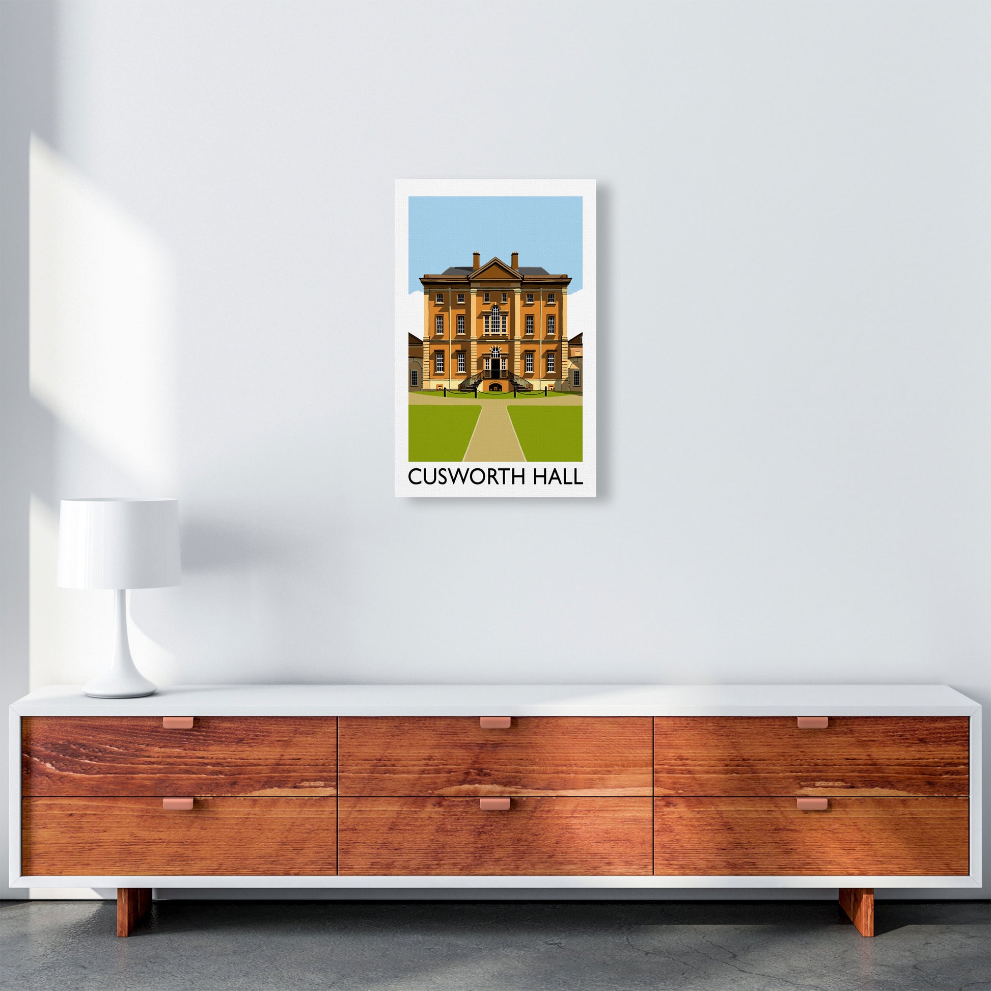 Cusworth Hall Framed Digital Art Print by Richard O'Neill A3 Canvas