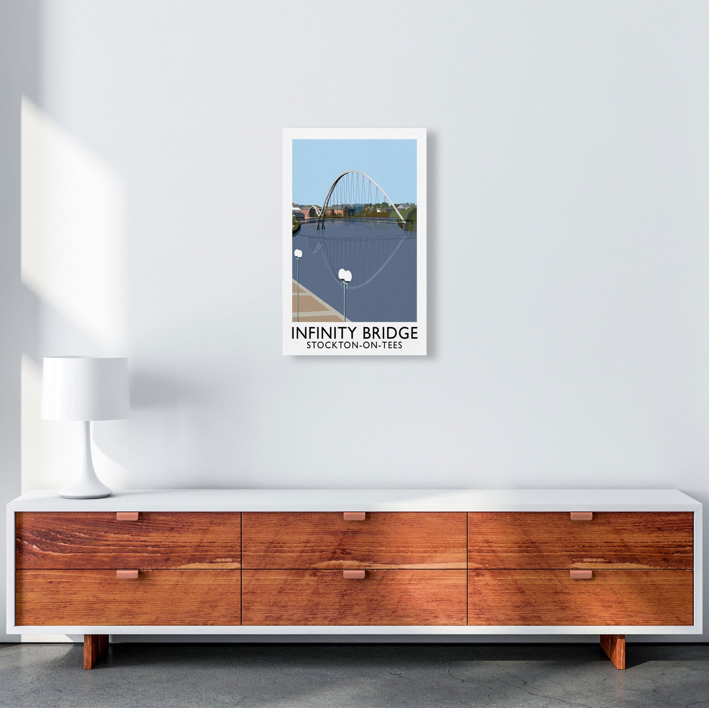 Infinity Bridge Stockton-On-Tees Art Print by Richard O'Neill A3 Canvas