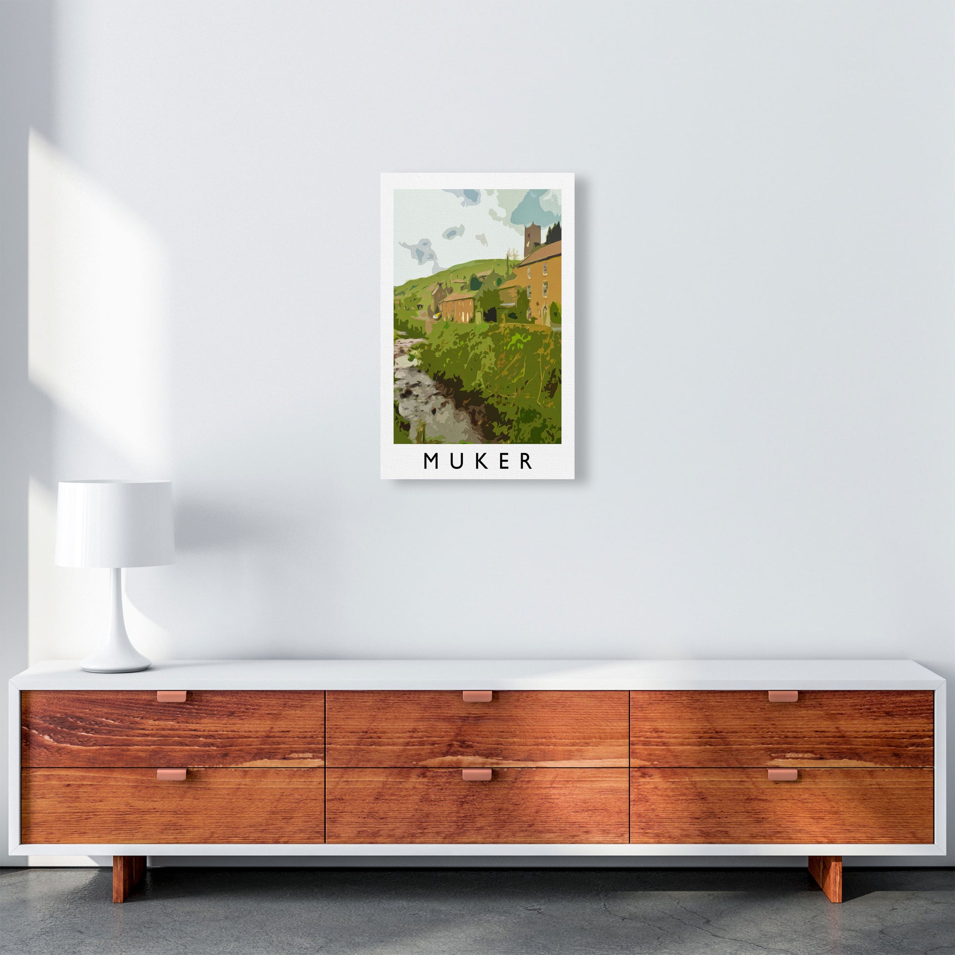 Muker Art Print by Richard O'Neill A3 Canvas