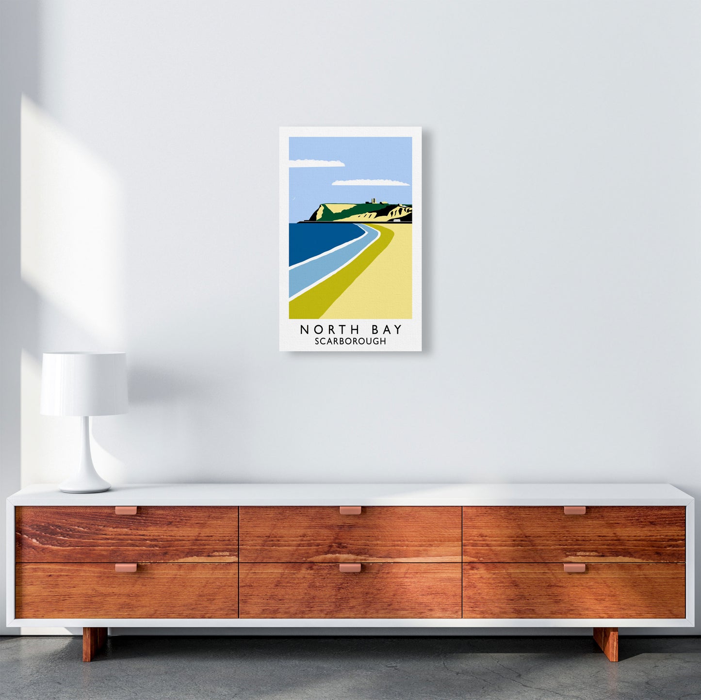 North Bay Scarborough Art Print by Richard O'Neill A3 Canvas