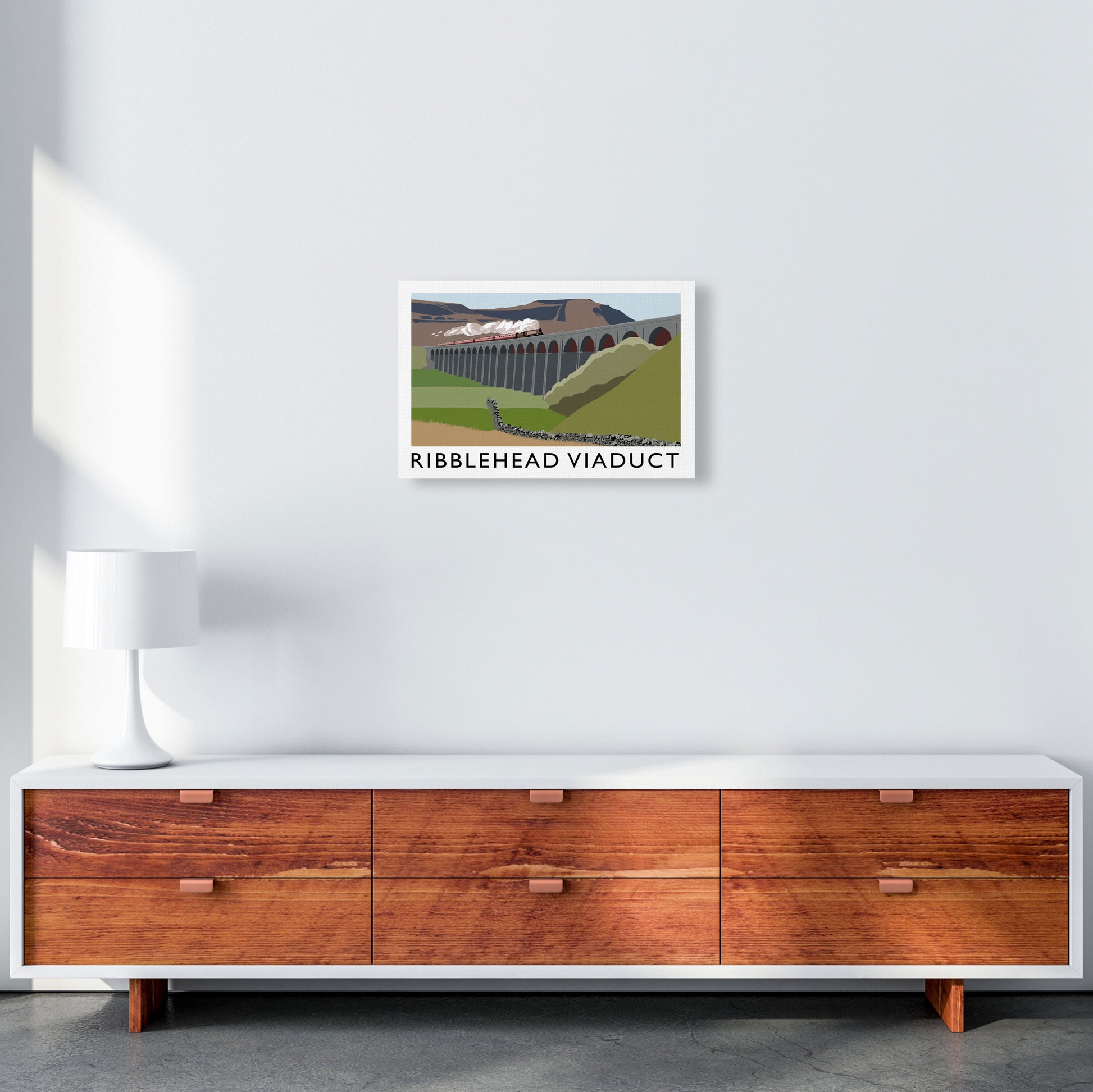 Ribblehead Viaduct Art Print by Richard O'Neill A3 Canvas