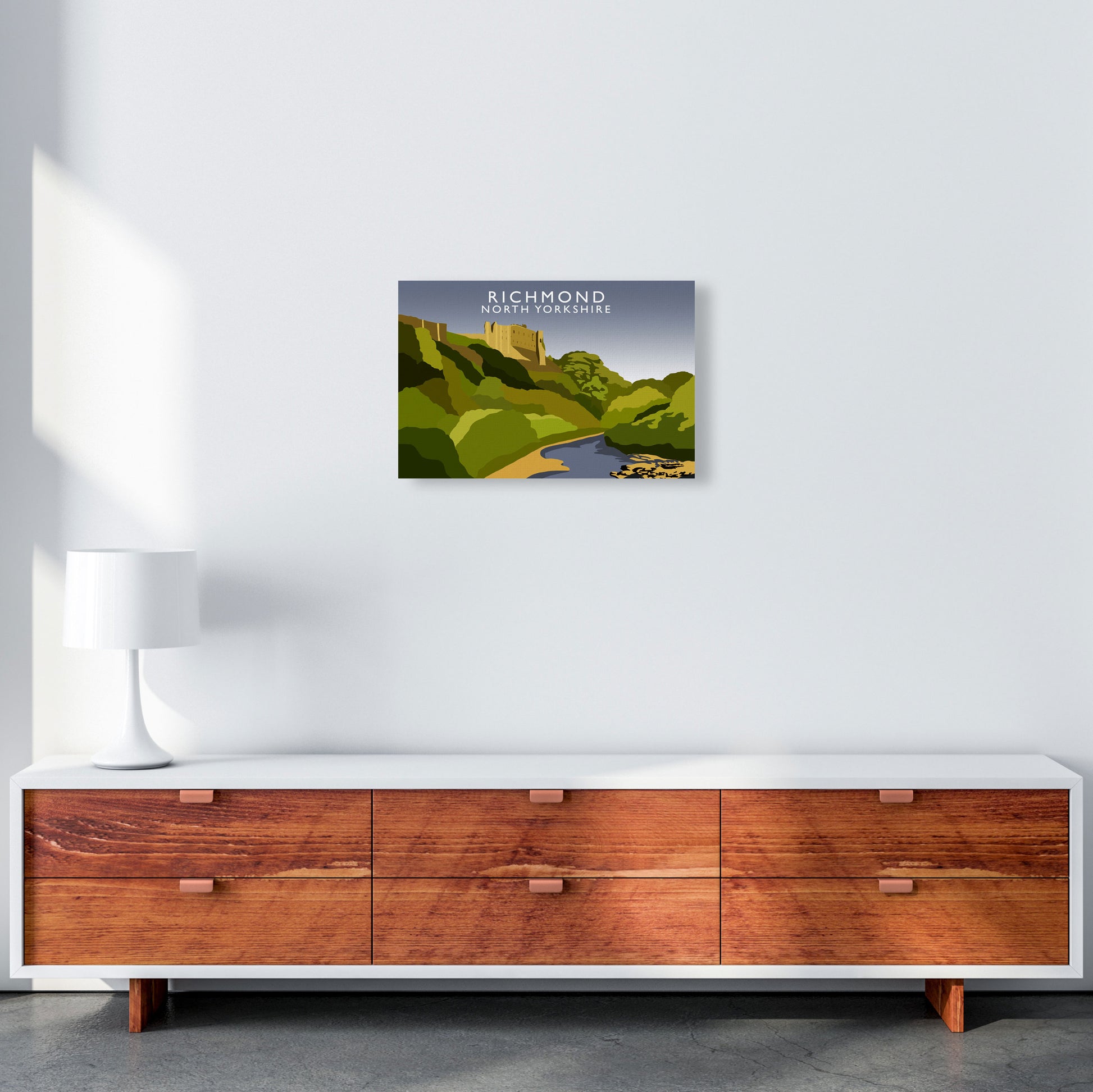 Richmond North Yorkshire Art Print by Richard O'Neill A3 Canvas