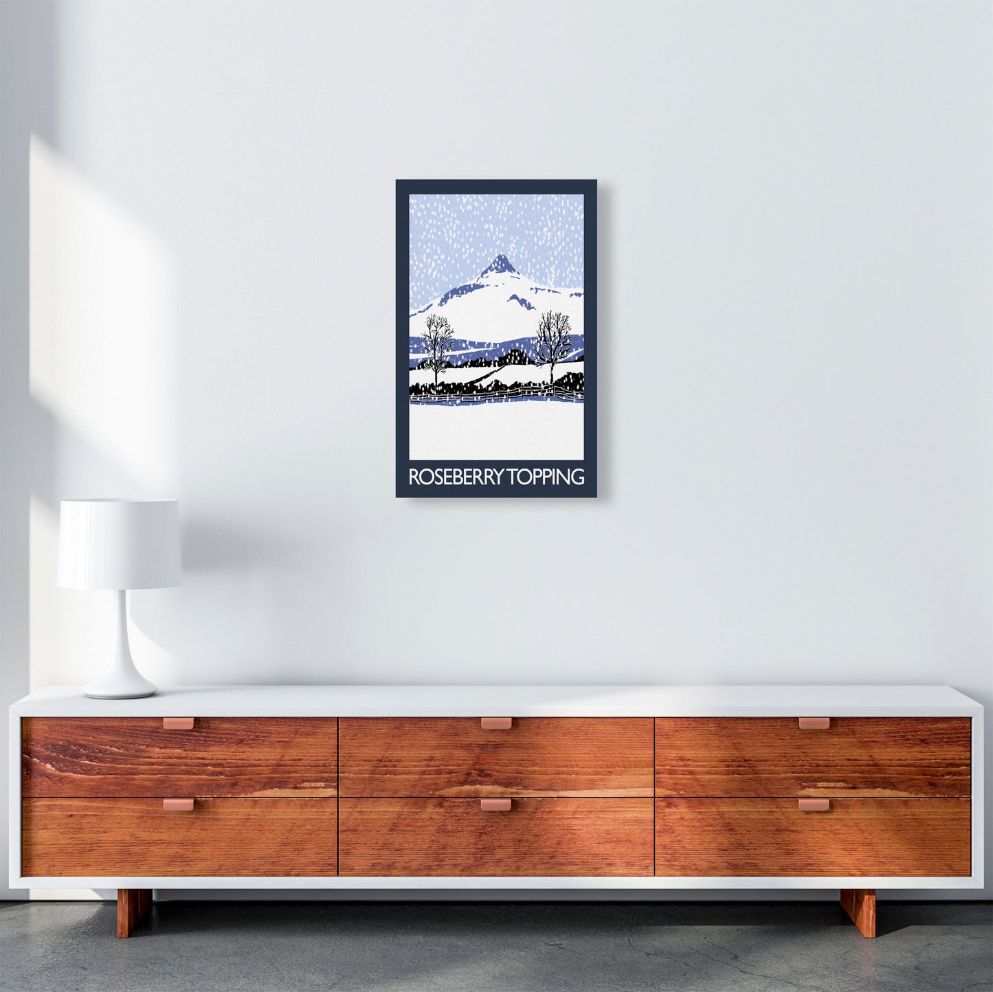 Roseberry Topping Art Print by Richard O'Neill A3 Canvas