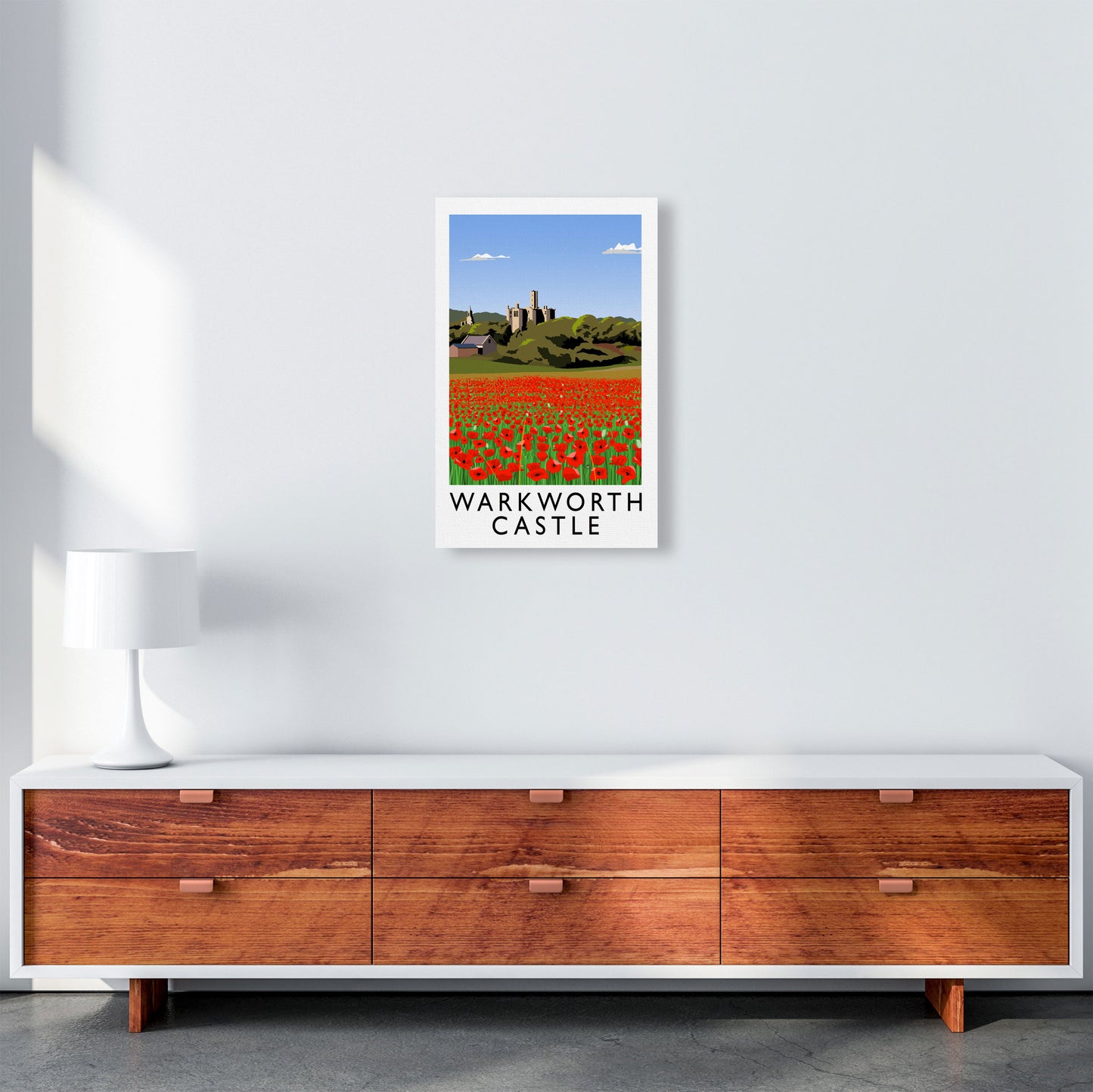 Warkworth Castle Art Print by Richard O'Neill A3 Canvas