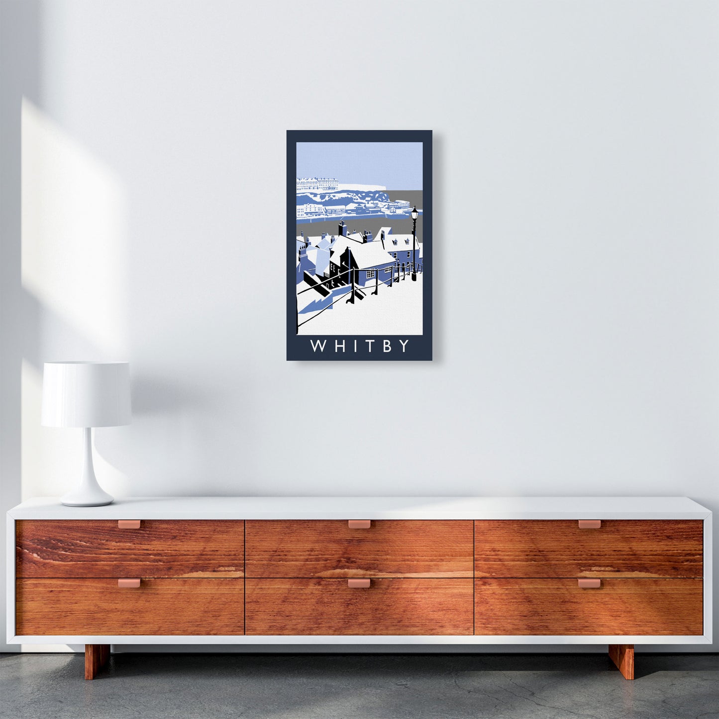 Whitby Framed Digital Art Print by Richard O'Neill A3 Canvas