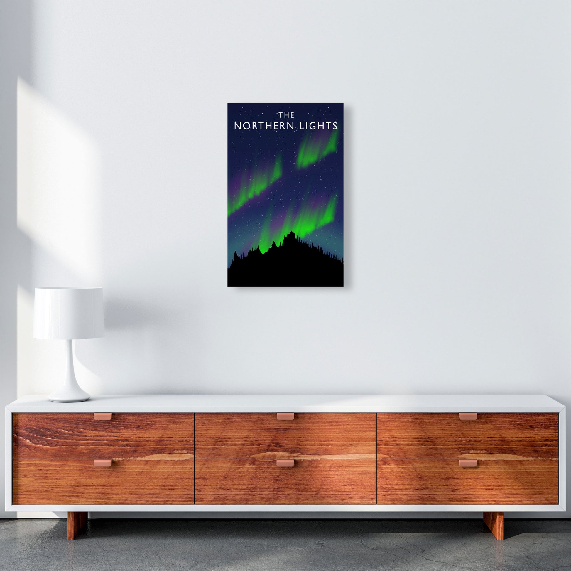 The Northen Lights by Richard O'Neill A3 Canvas