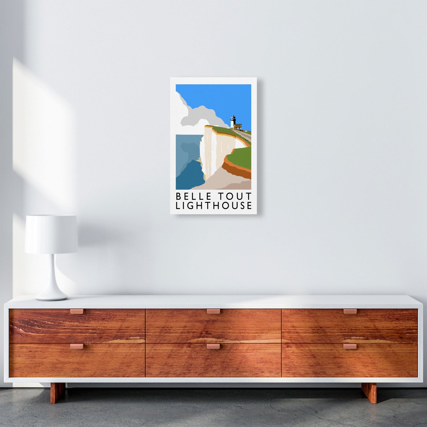 Belle Tout Lighthouse Framed Digital Art Print by Richard O'Neill A3 Canvas