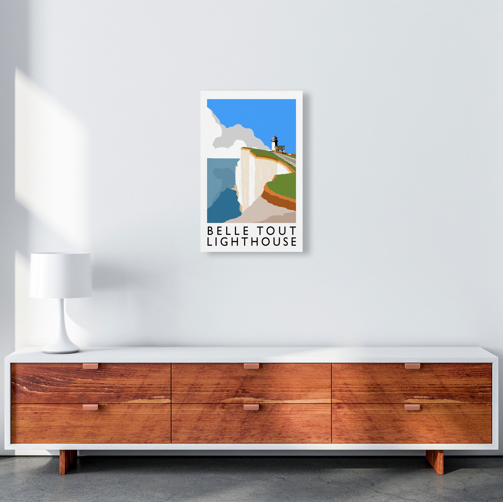 Belle Tout Lighthouse Framed Digital Art Print by Richard O'Neill A3 Canvas