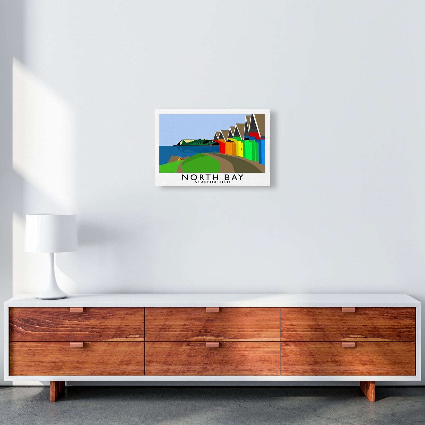 North Bay Scarborough North Yorkshire Coast Art Print by Richard O'Neill A3 Canvas