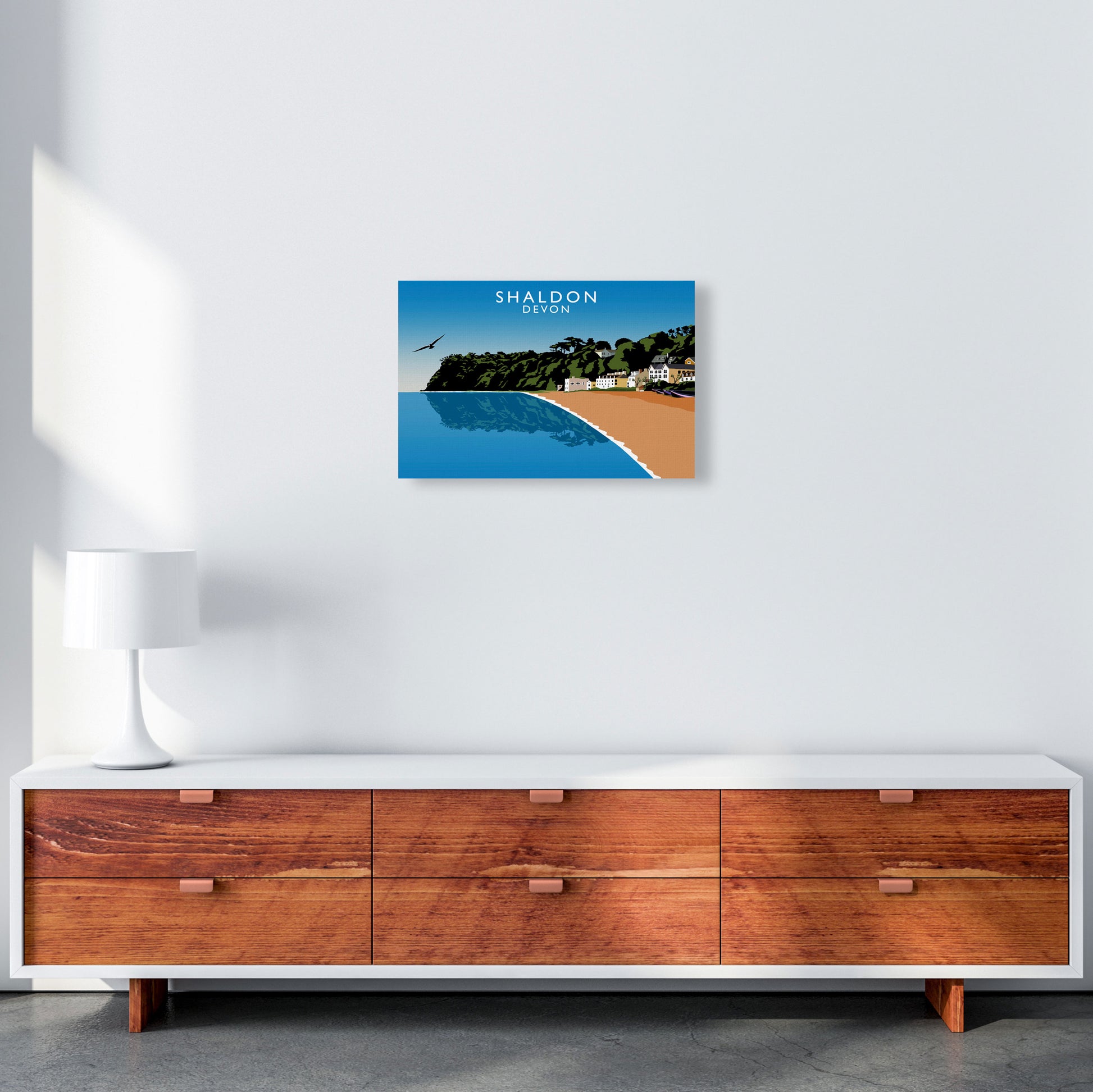 Shaldon Devon Art Print by Richard O'Neill A3 Canvas