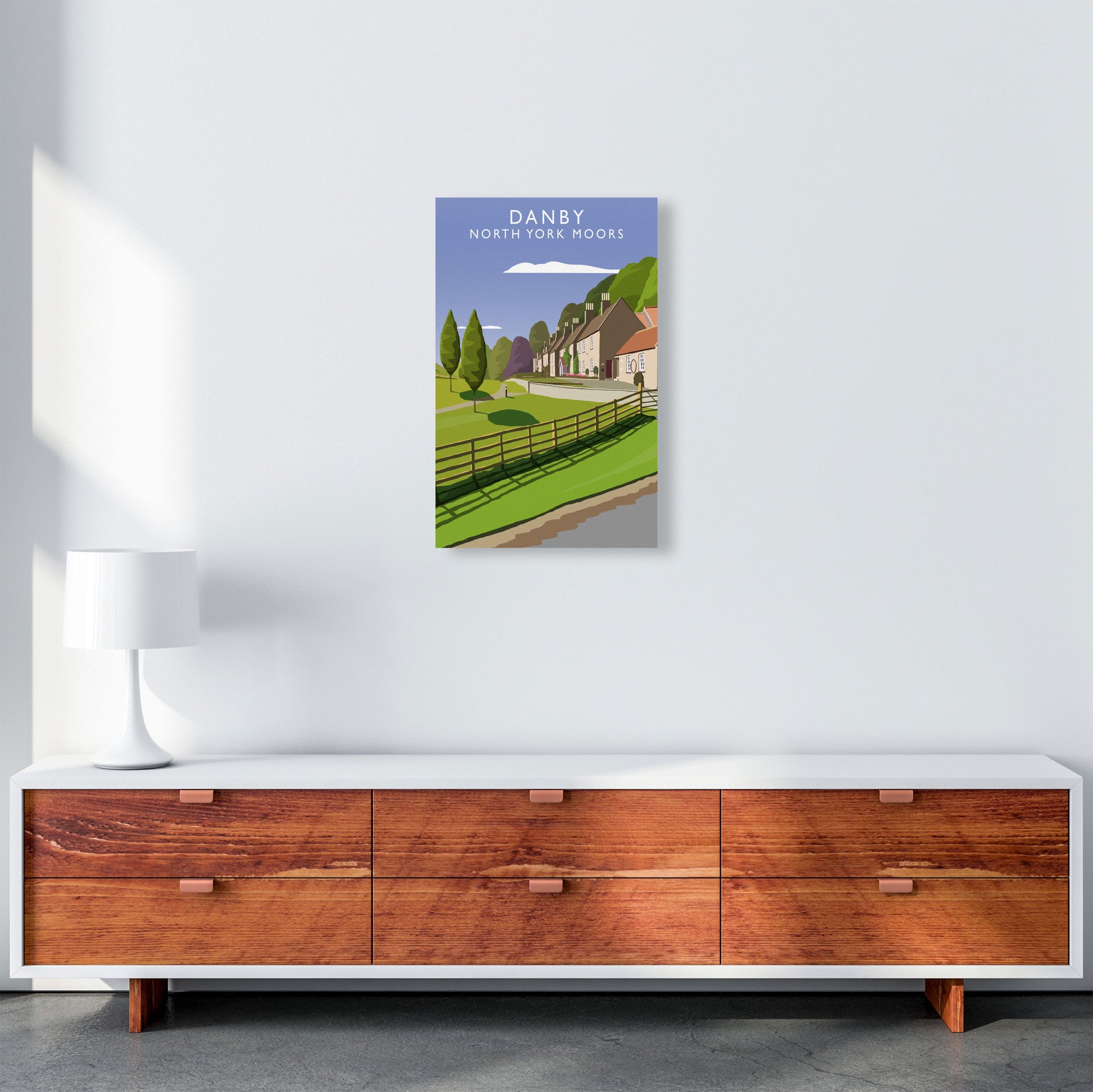 Danby (Portrait) by Richard O'Neill Yorkshire Art Print, Vintage Travel Poster A3 Canvas