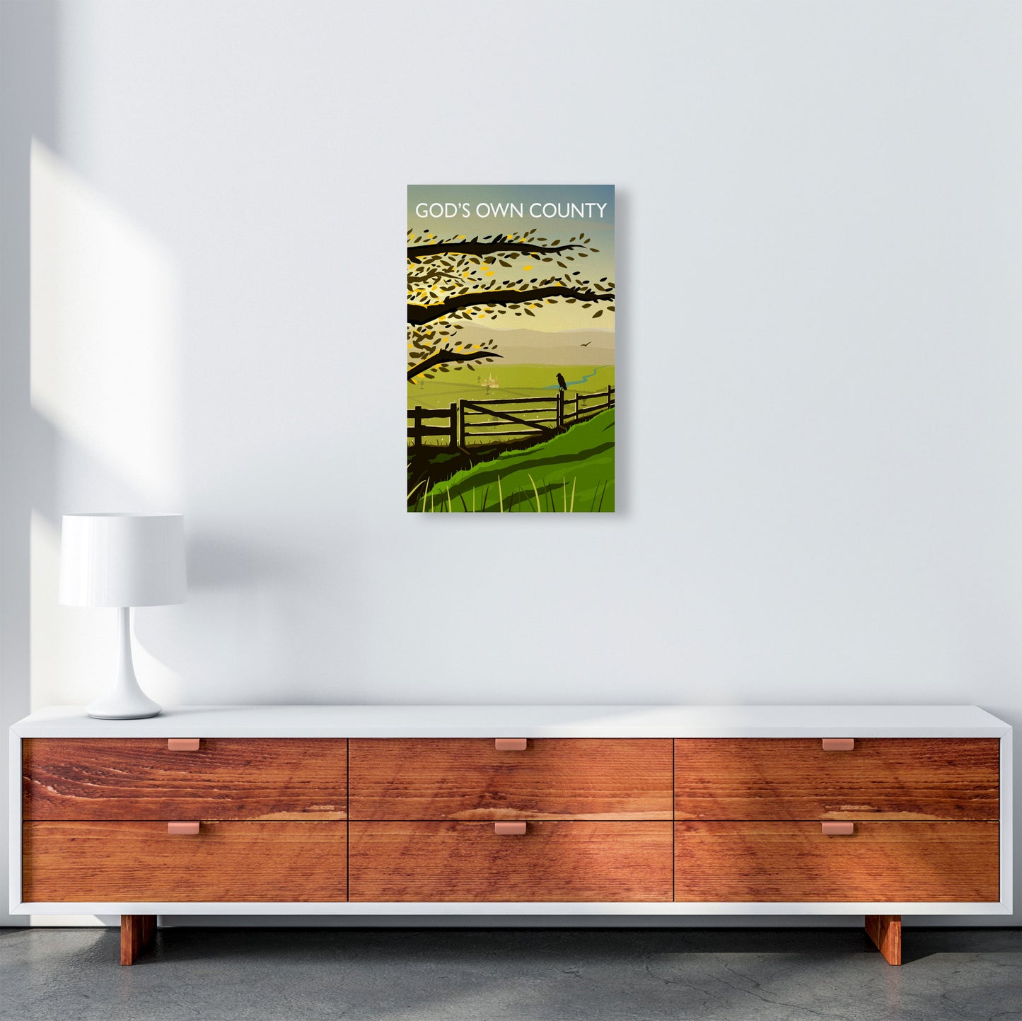 God's Own County Art Print by Richard O'Neill A3 Canvas