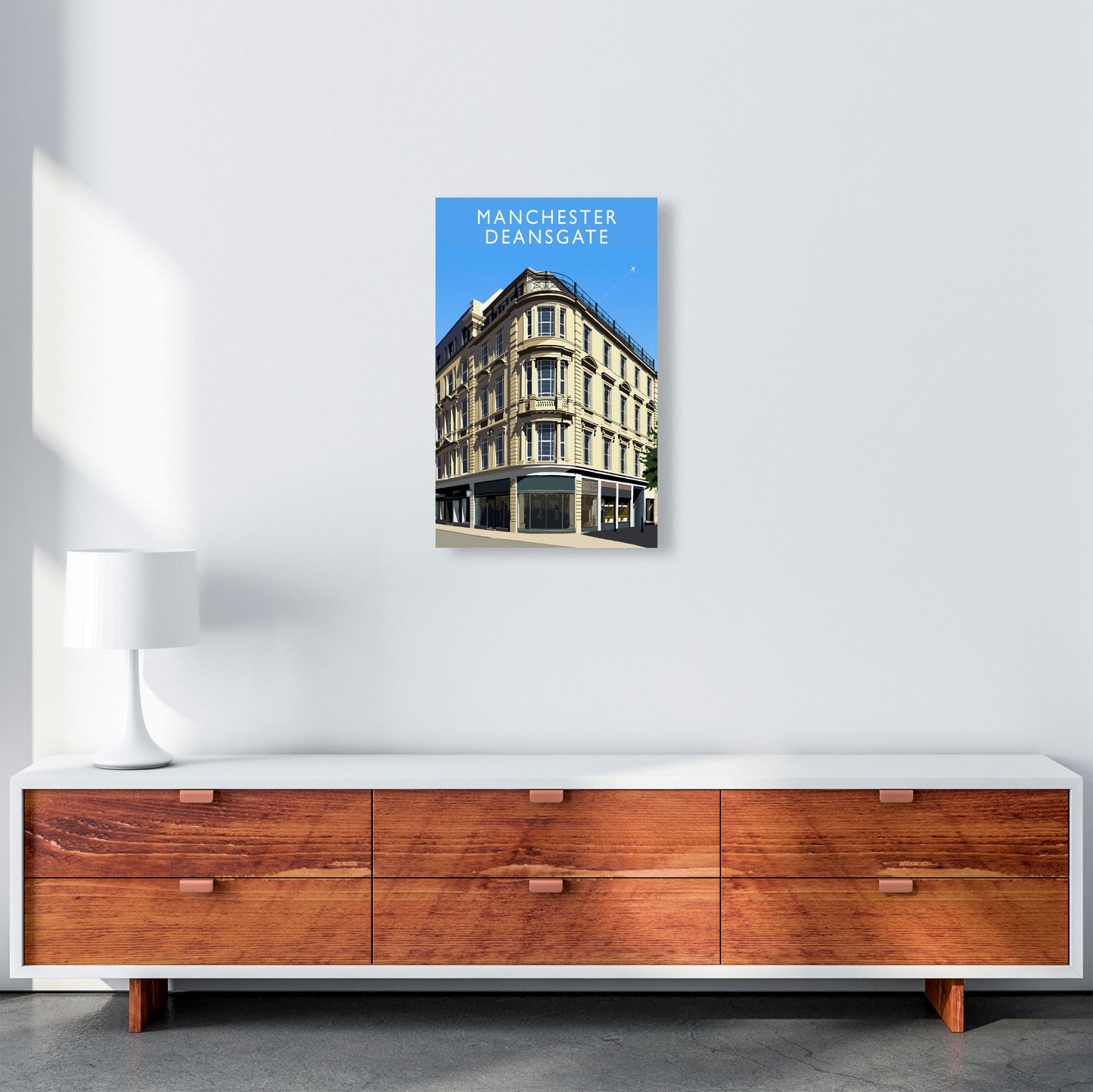 Manchester Deansgate (Portrait) by Richard O'Neill A3 Canvas