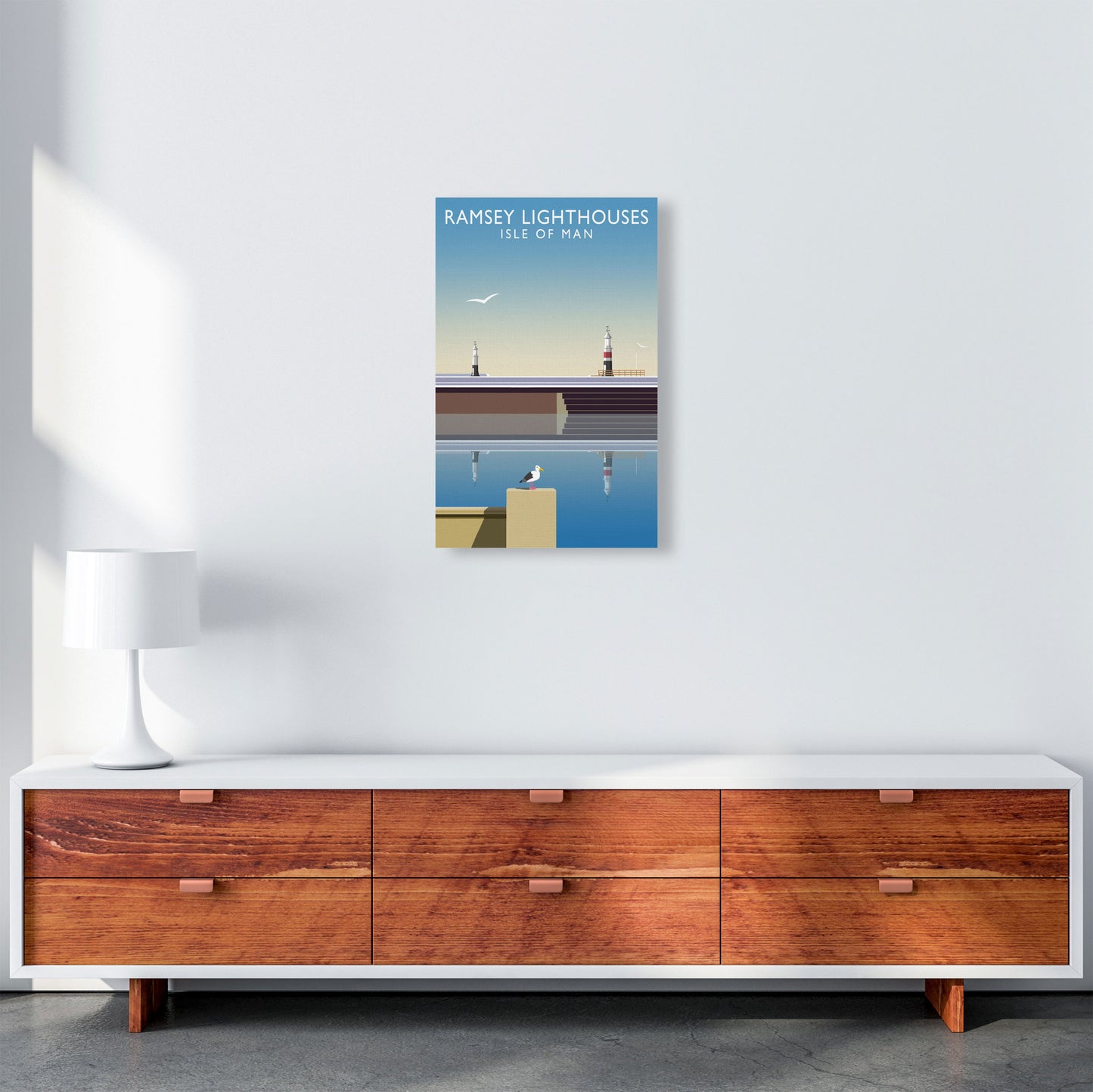 Ramsey Lighthouses (Portrait) by Richard O'Neill A3 Canvas