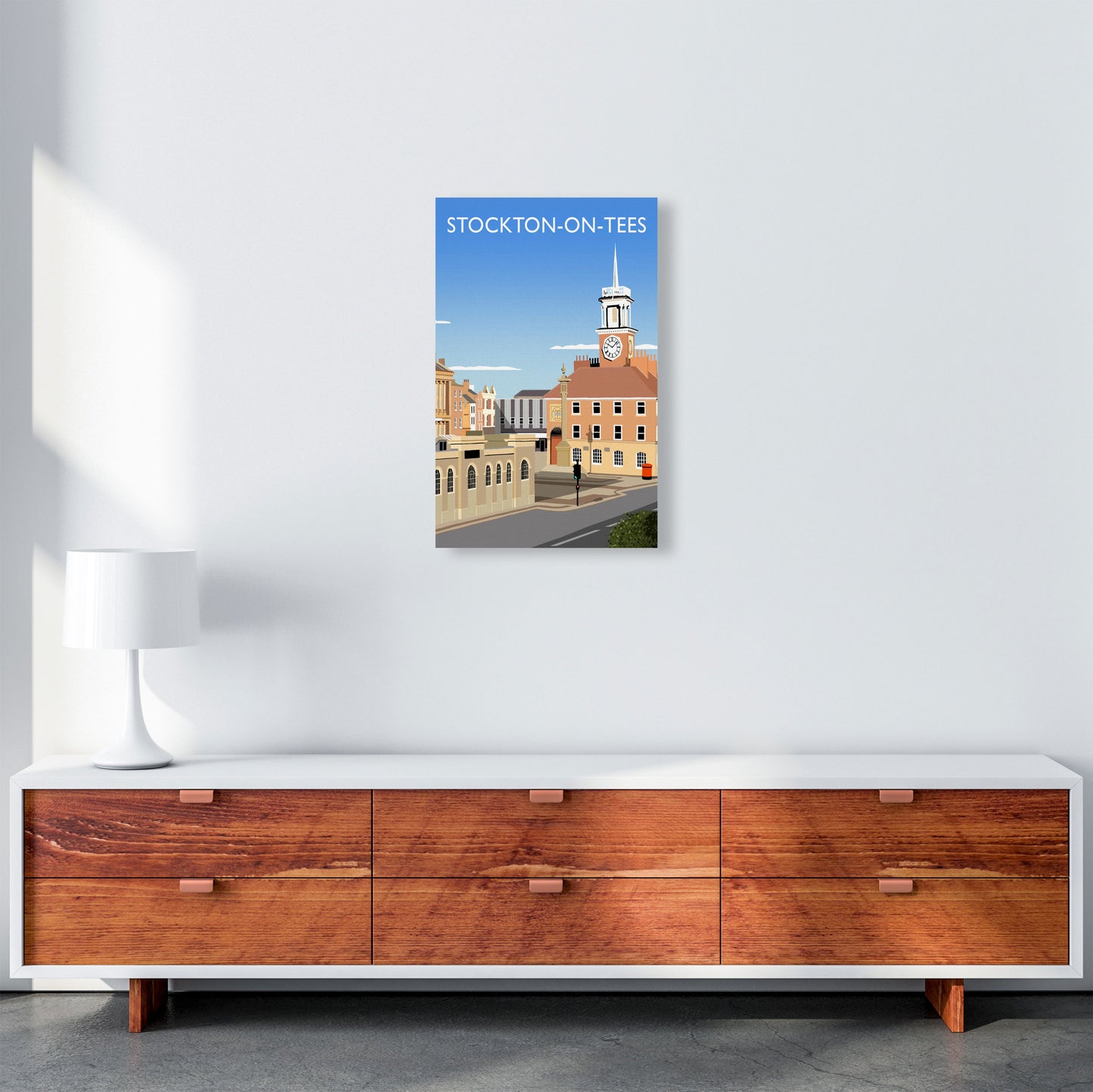 Stockton On Tees (Portrait) by Richard O'Neill A3 Canvas