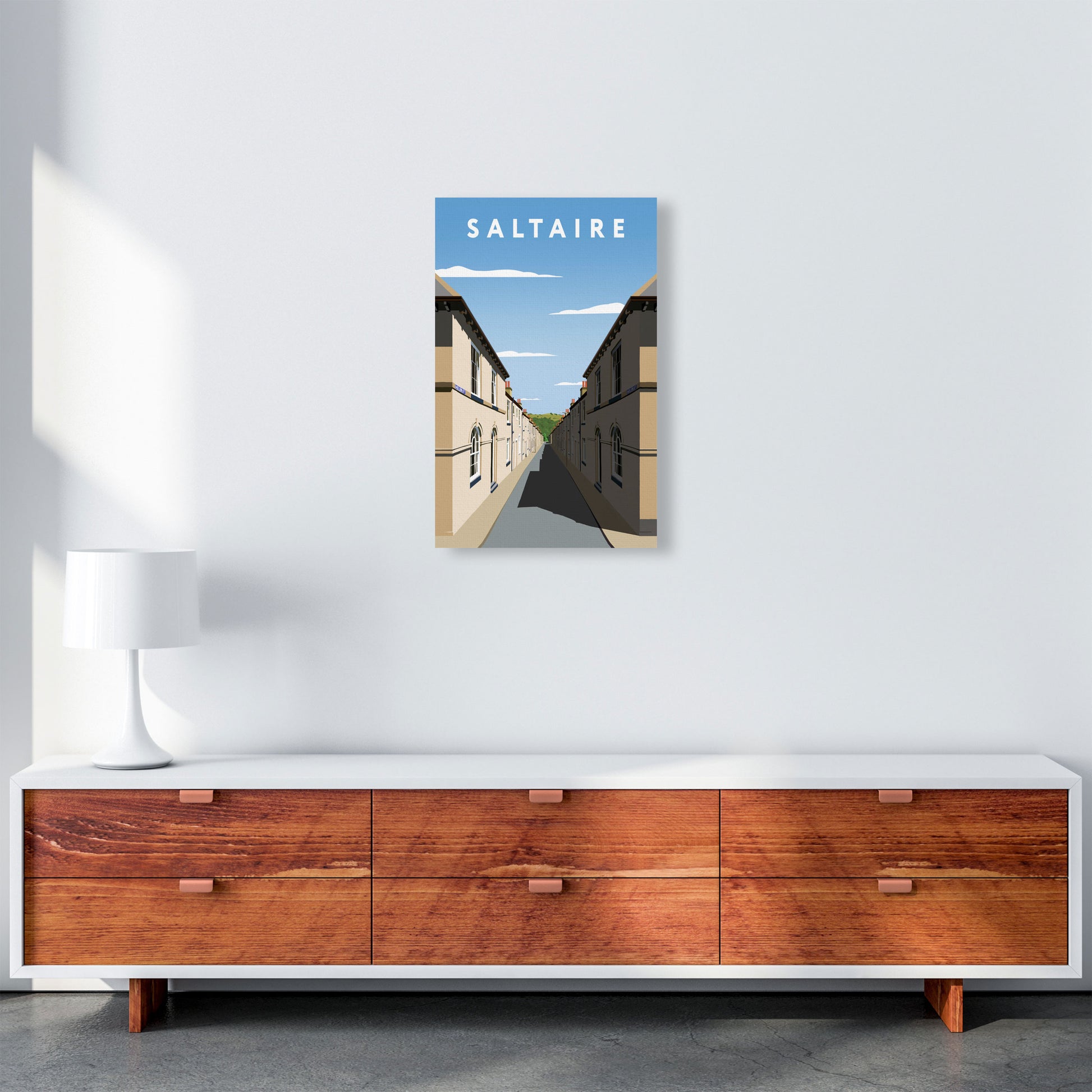 Saltaire Portrait by Richard O'Neill A3 Canvas