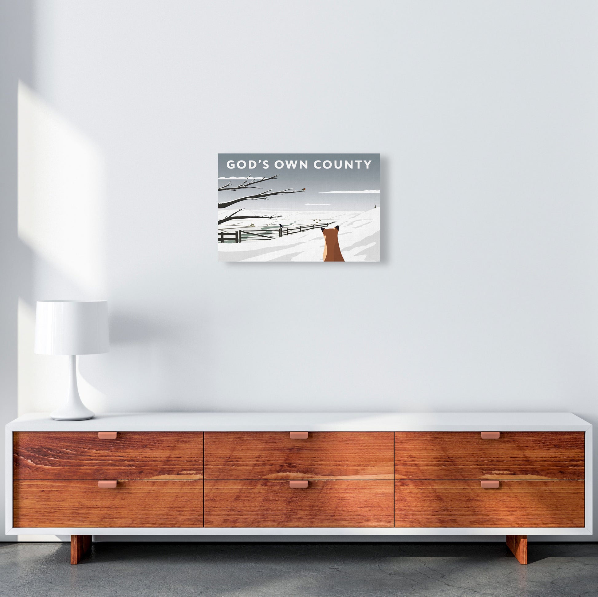 Gods Own County Snow by Richard O'Neill A3 Canvas