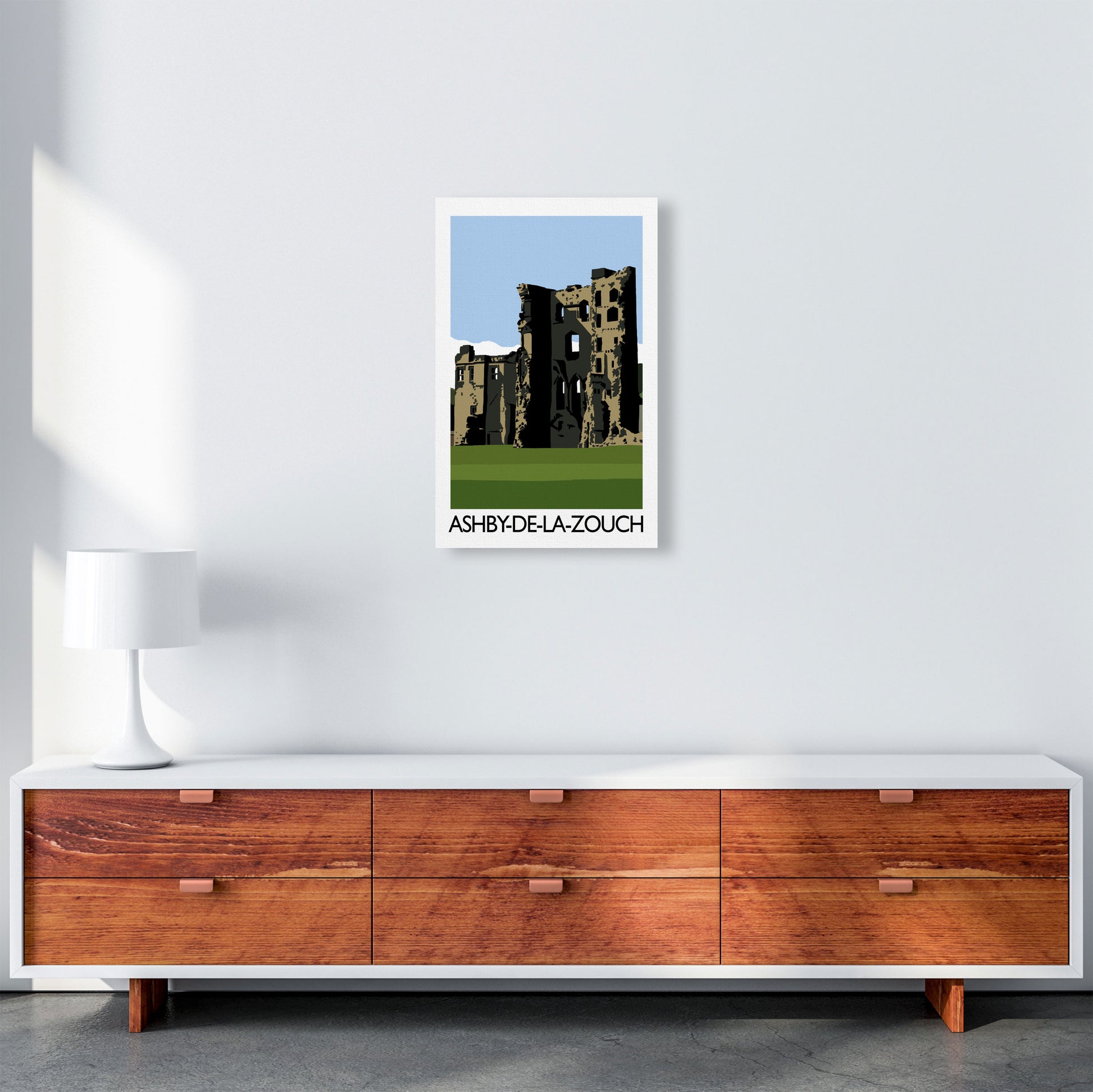 Ashby-de-la- Zouche Portrait by Richard O'Neill A3 Canvas