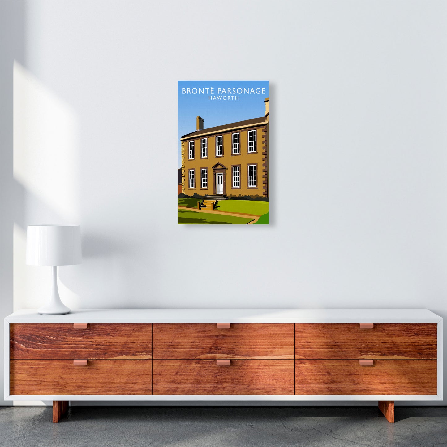 Bronte Parsonage Haworth Art Print by Richard O'Neill A3 Canvas