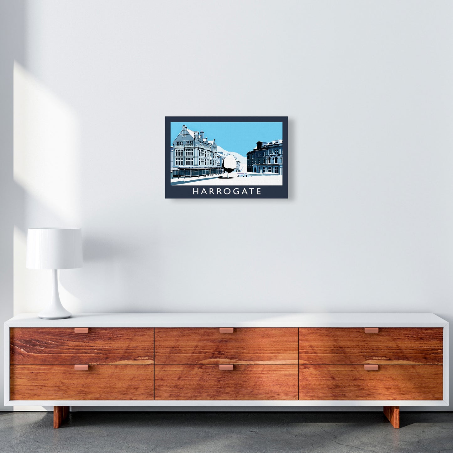 Harrogate Travel Art Print by Richard O'Neill, Framed Wall Art A3 Canvas