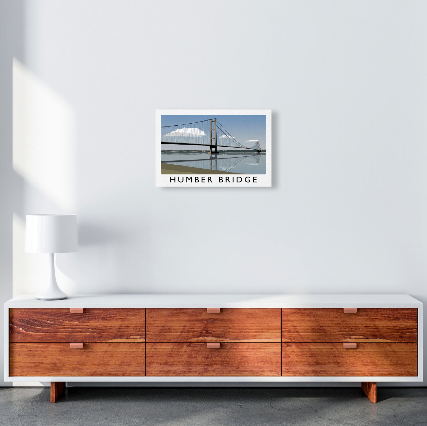 Humber Bridge Framed Digital Art Print by Richard O'Neill A3 Canvas