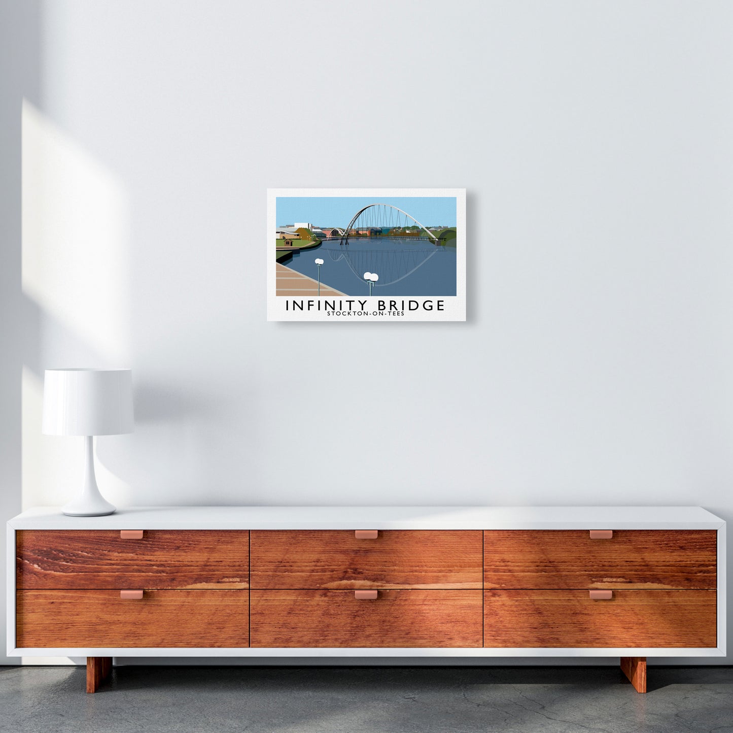 Infinity Bridge Stockton-On-Tees Art Print by Richard O'Neill A3 Canvas