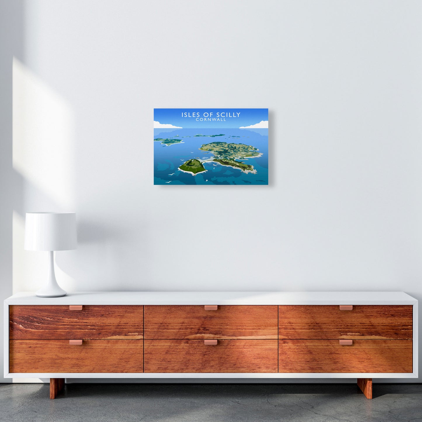 Isles of Scilly Cornwall Framed Digital Art Print by Richard O'Neill A3 Canvas