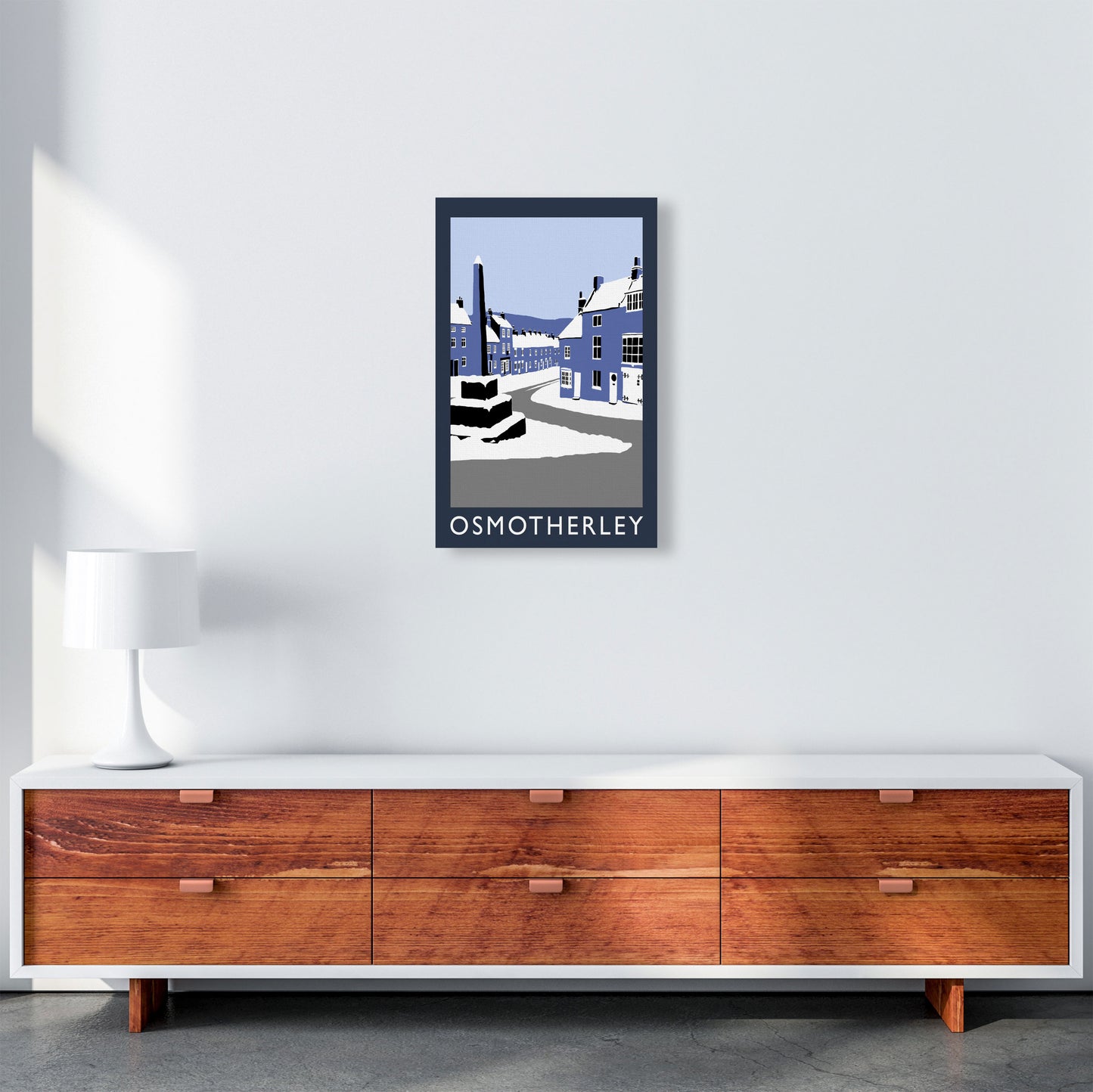 Osmotherley Travel Art Print by Richard O'Neill, Framed Wall Art A3 Canvas