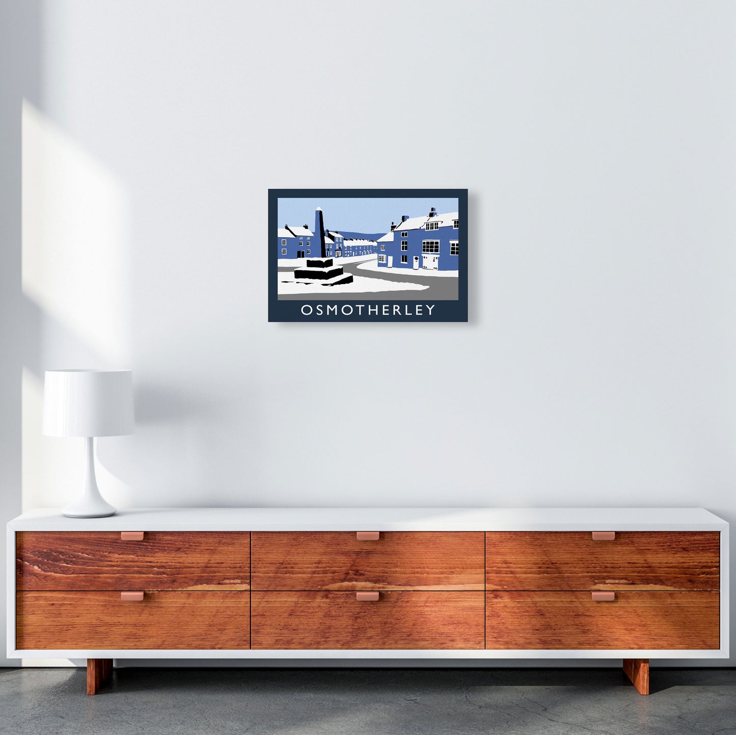 Osmotherley Travel Art Print by Richard O'Neill, Framed Wall Art A3 Canvas