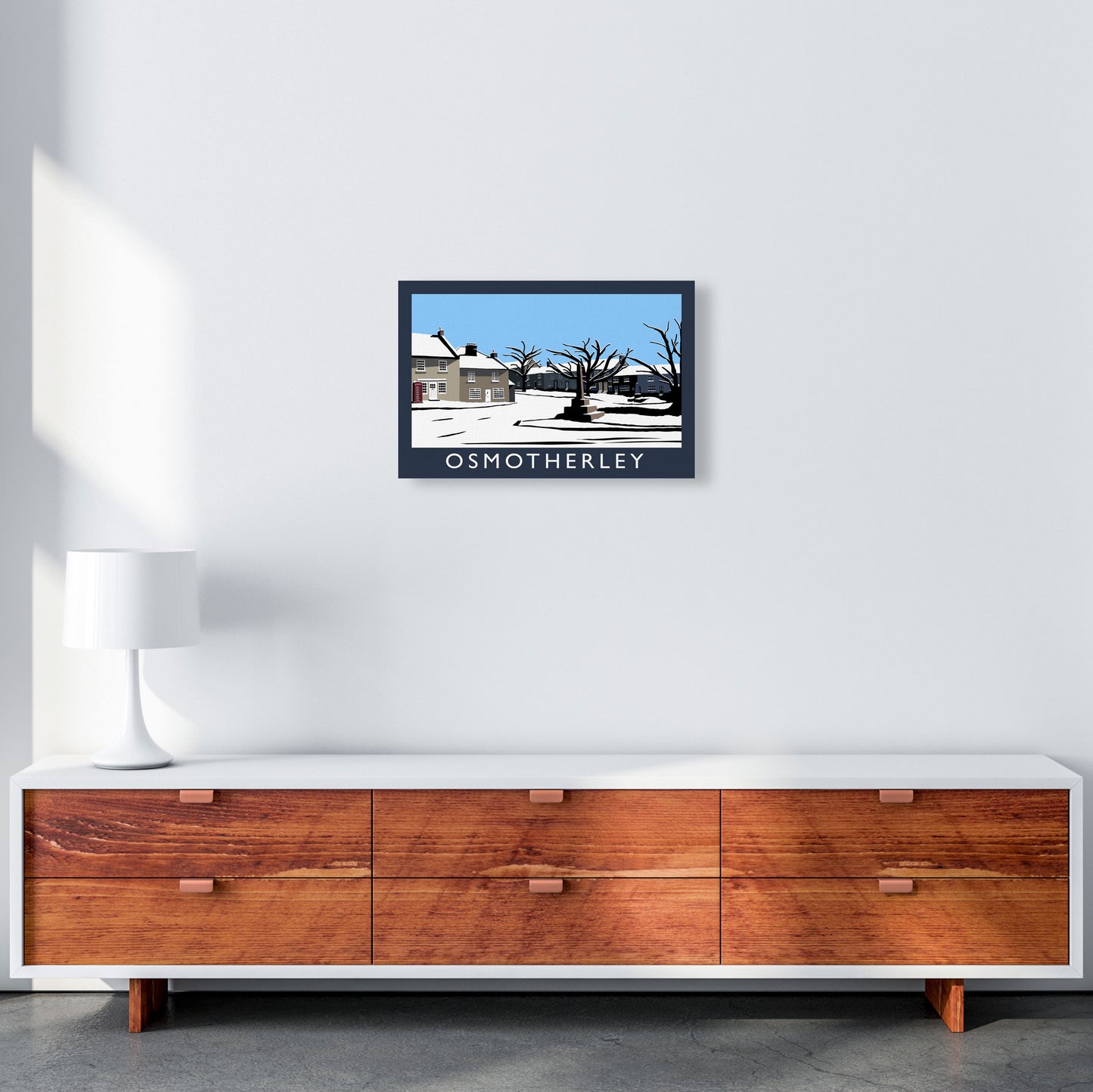 Osmotherley Travel Art Print by Richard O'Neill, Framed Wall Art A3 Canvas