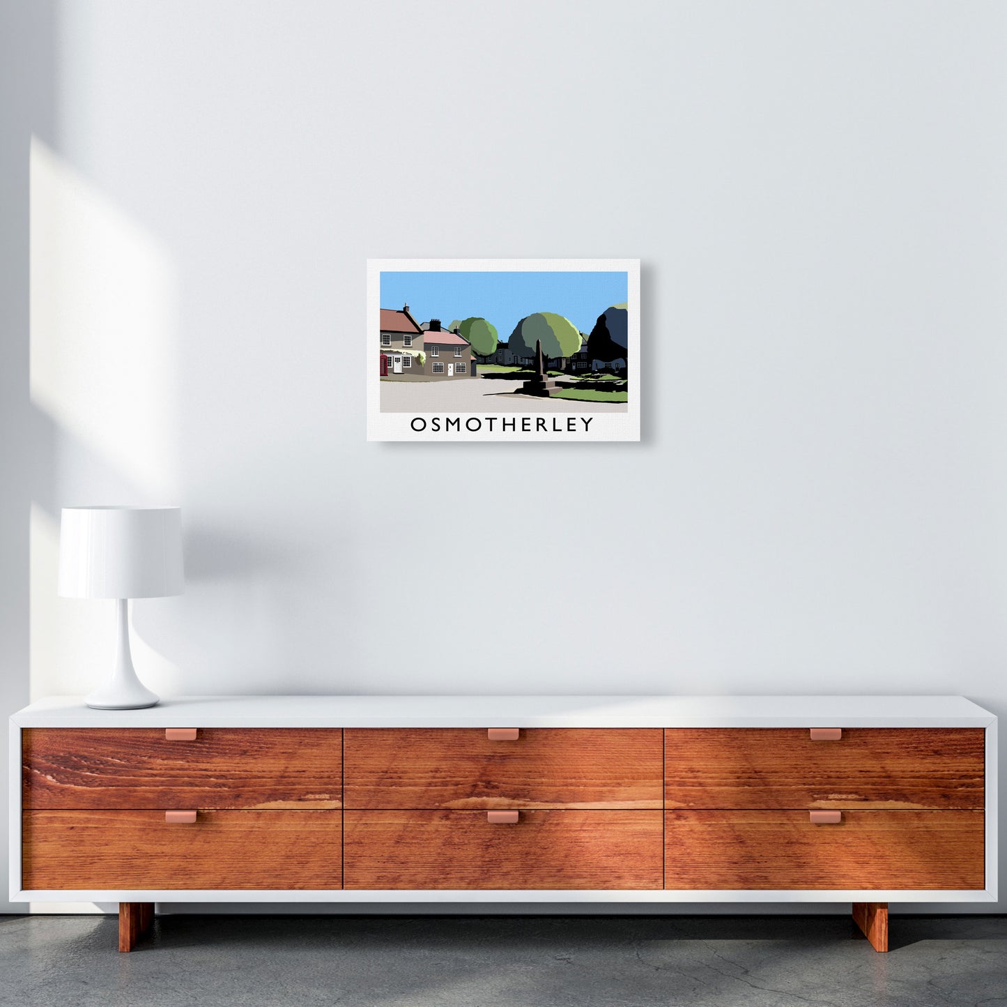 Osmotherley Travel Art Print by Richard O'Neill, Framed Wall Art A3 Canvas