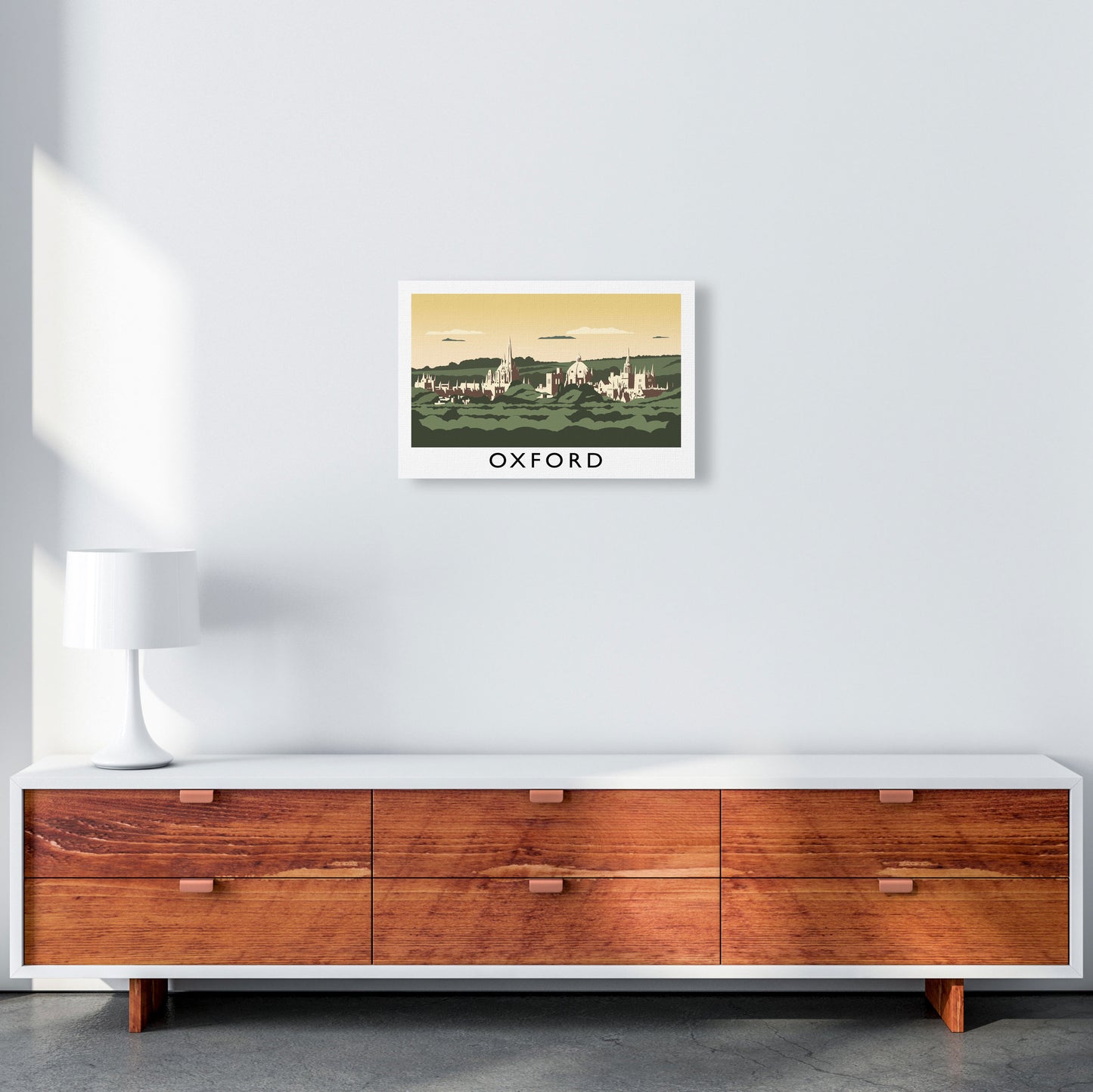 Oxford Art Print by Richard O'Neill, Framed Wall Art A3 Canvas