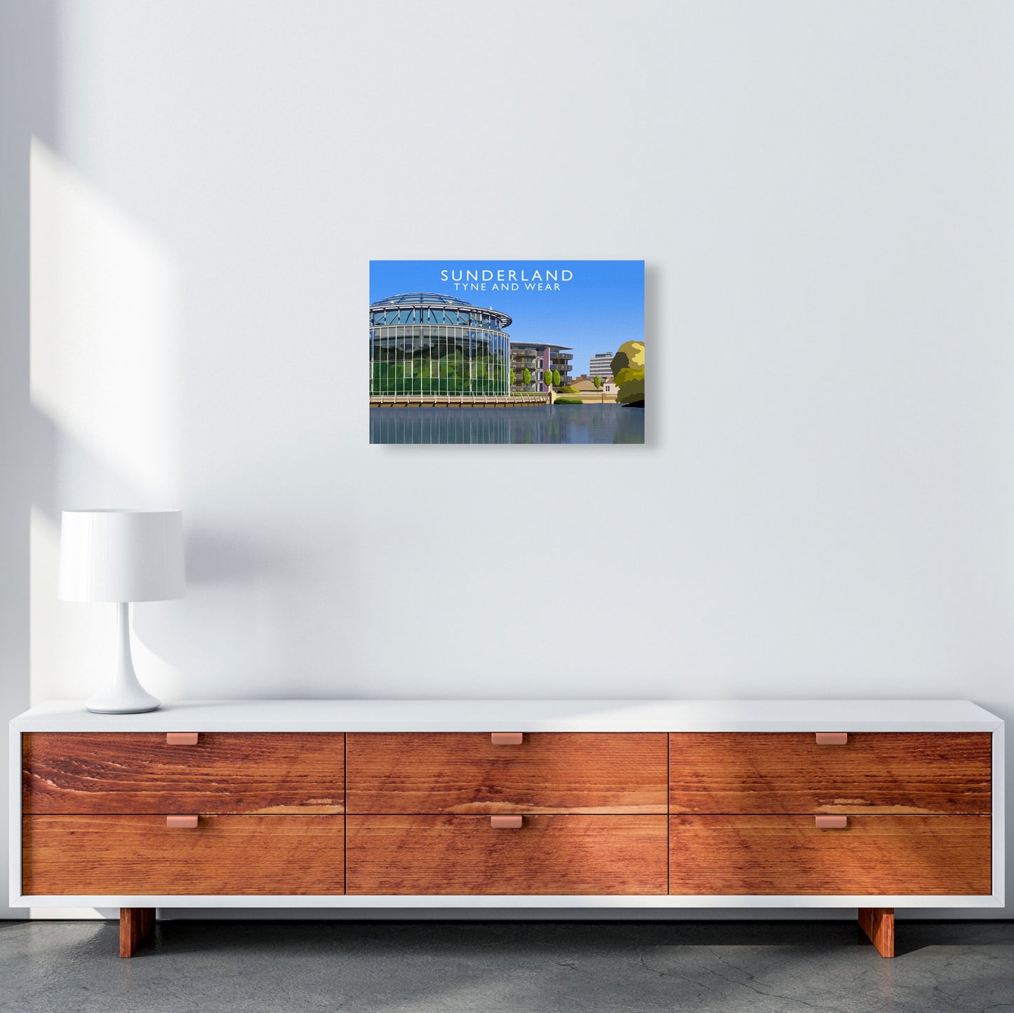 Sunderland Tyne and Wear Travel Art Print by Richard O'Neill A3 Canvas