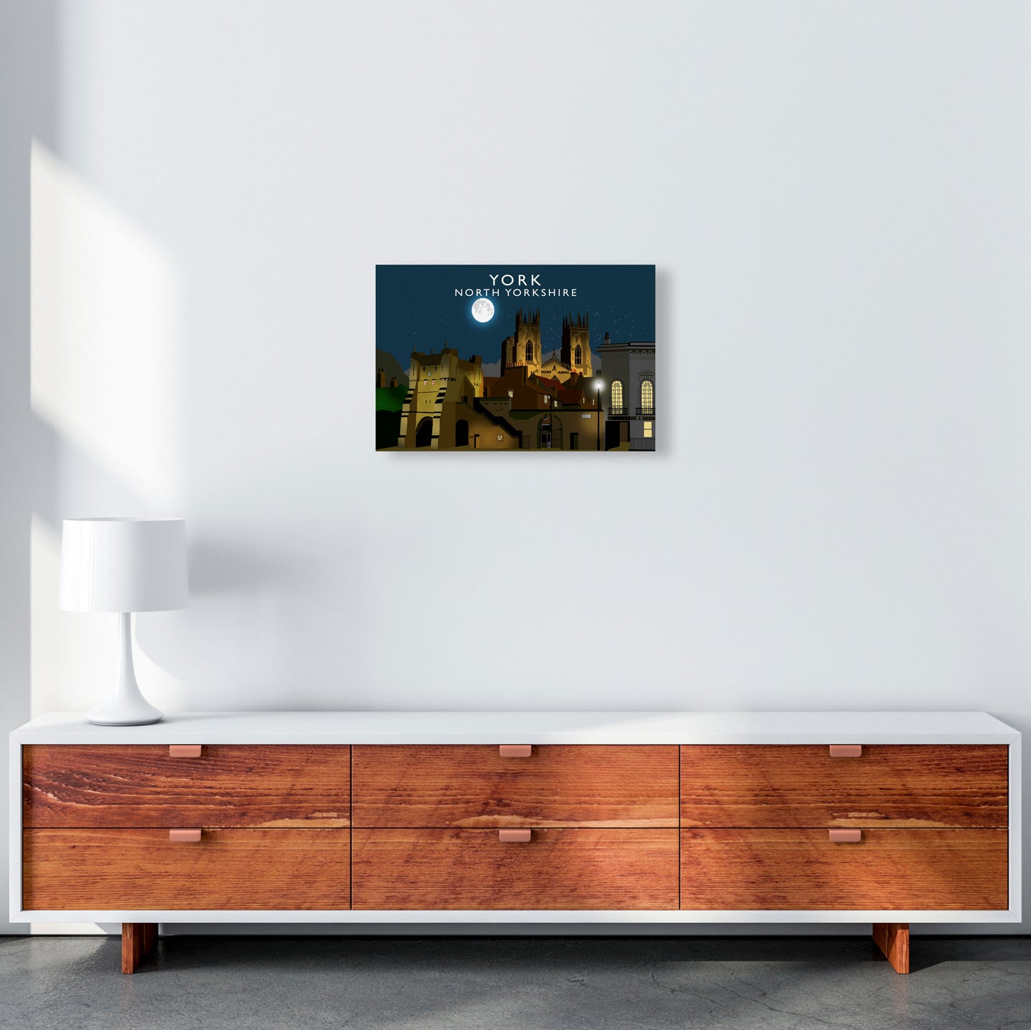 York Travel Art Print by Richard O'Neill, Framed Wall Art A3 Canvas