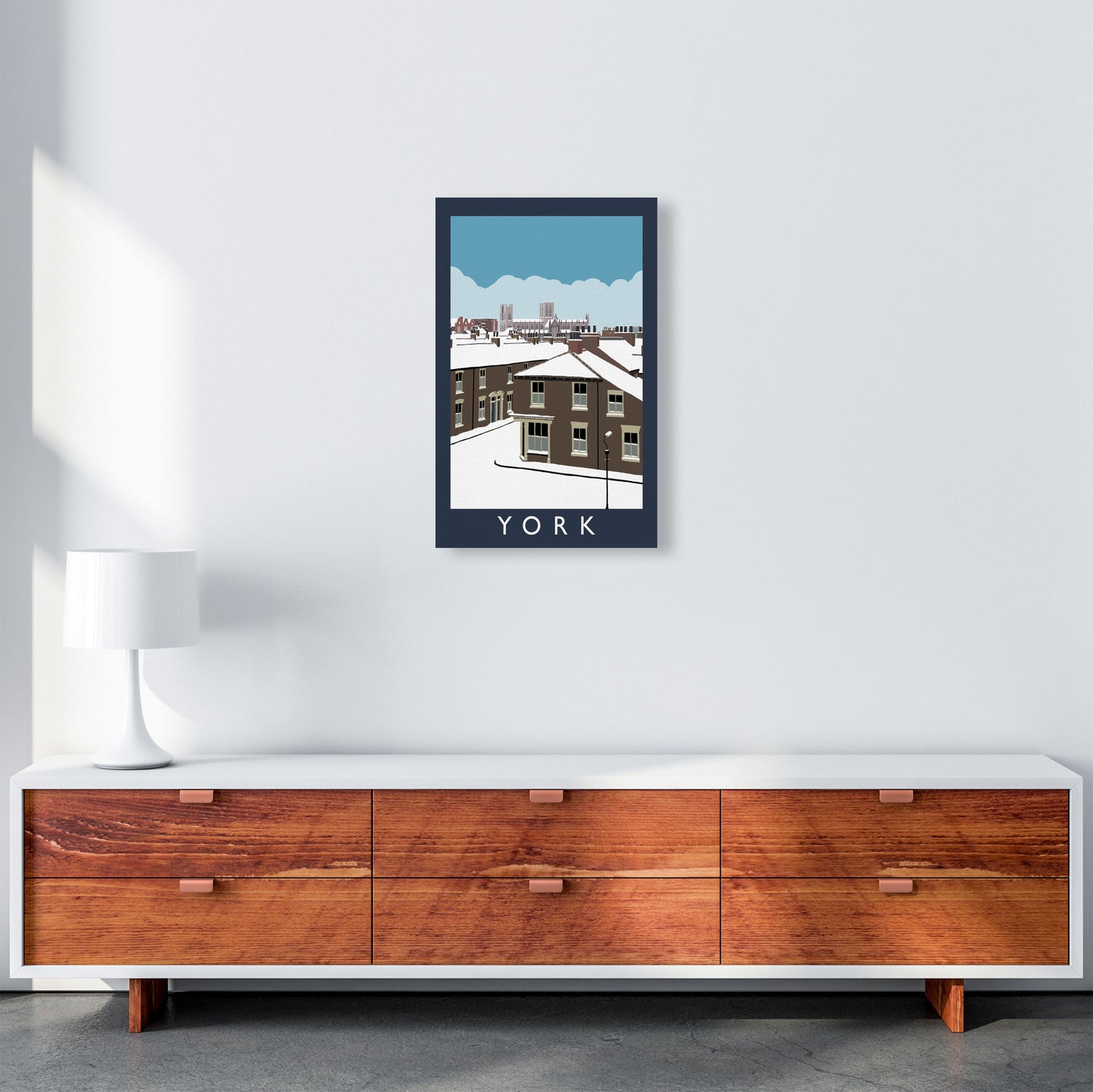 York Digital Art Print by Richard O'Neill, Framed Wall Art A3 Canvas