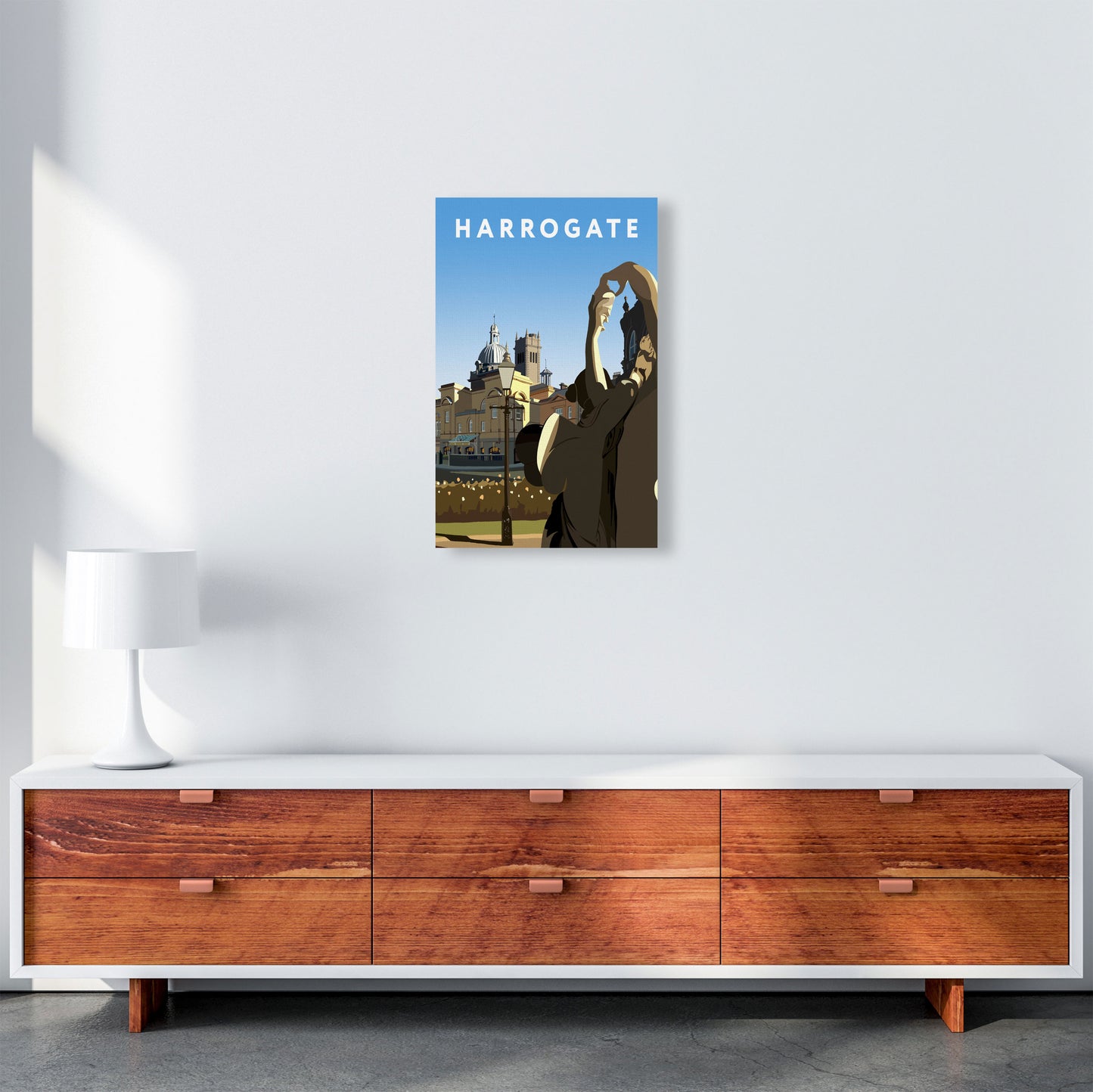 Harrogate Art Print by Richard O'Neill, Framed Wall Art A3 Canvas