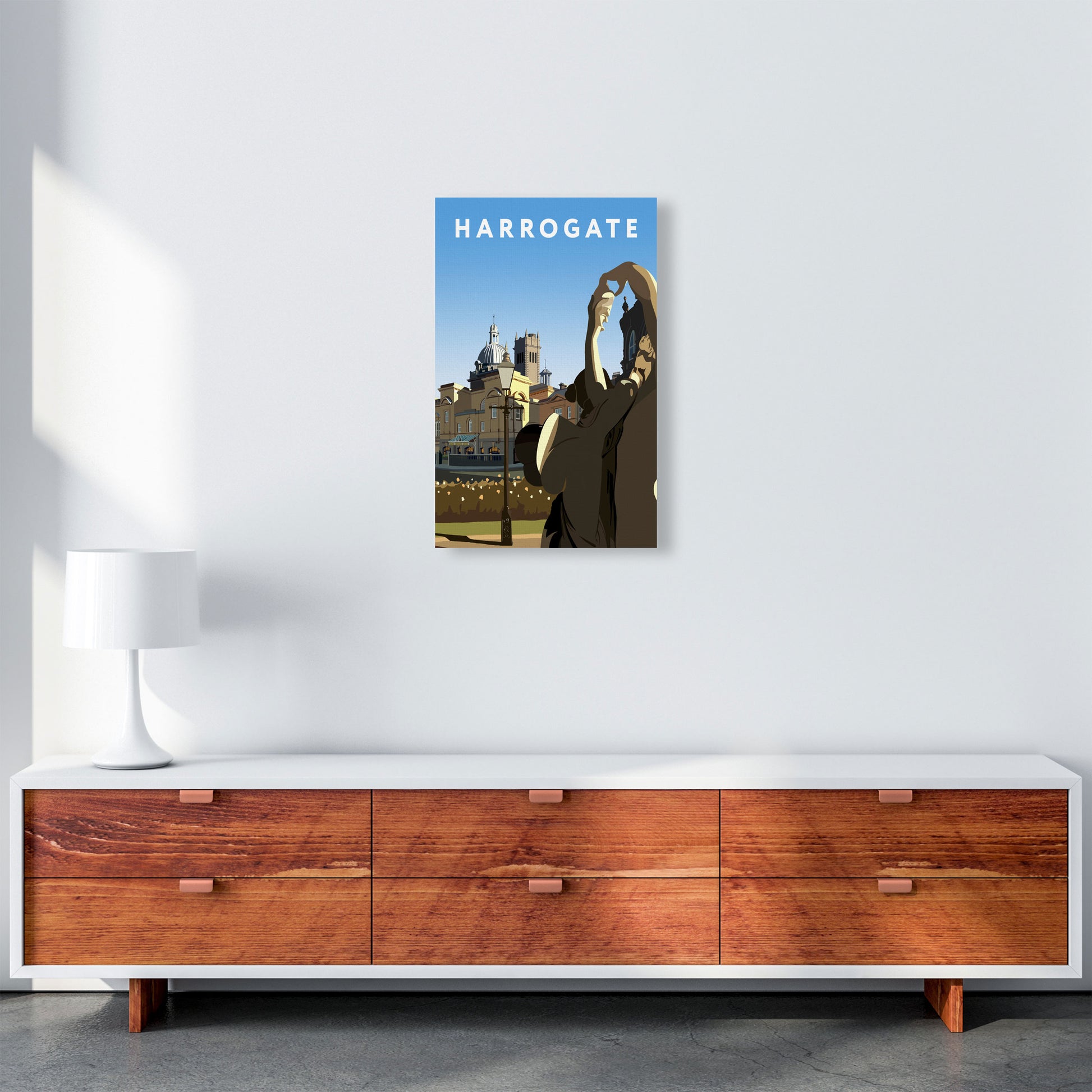Harrogate Art Print by Richard O'Neill, Framed Wall Art A3 Canvas
