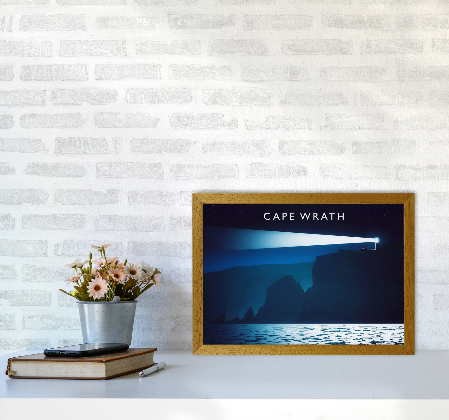 Cape Wrath Travel Art Print by Richard O'Neill A3 Print Only
