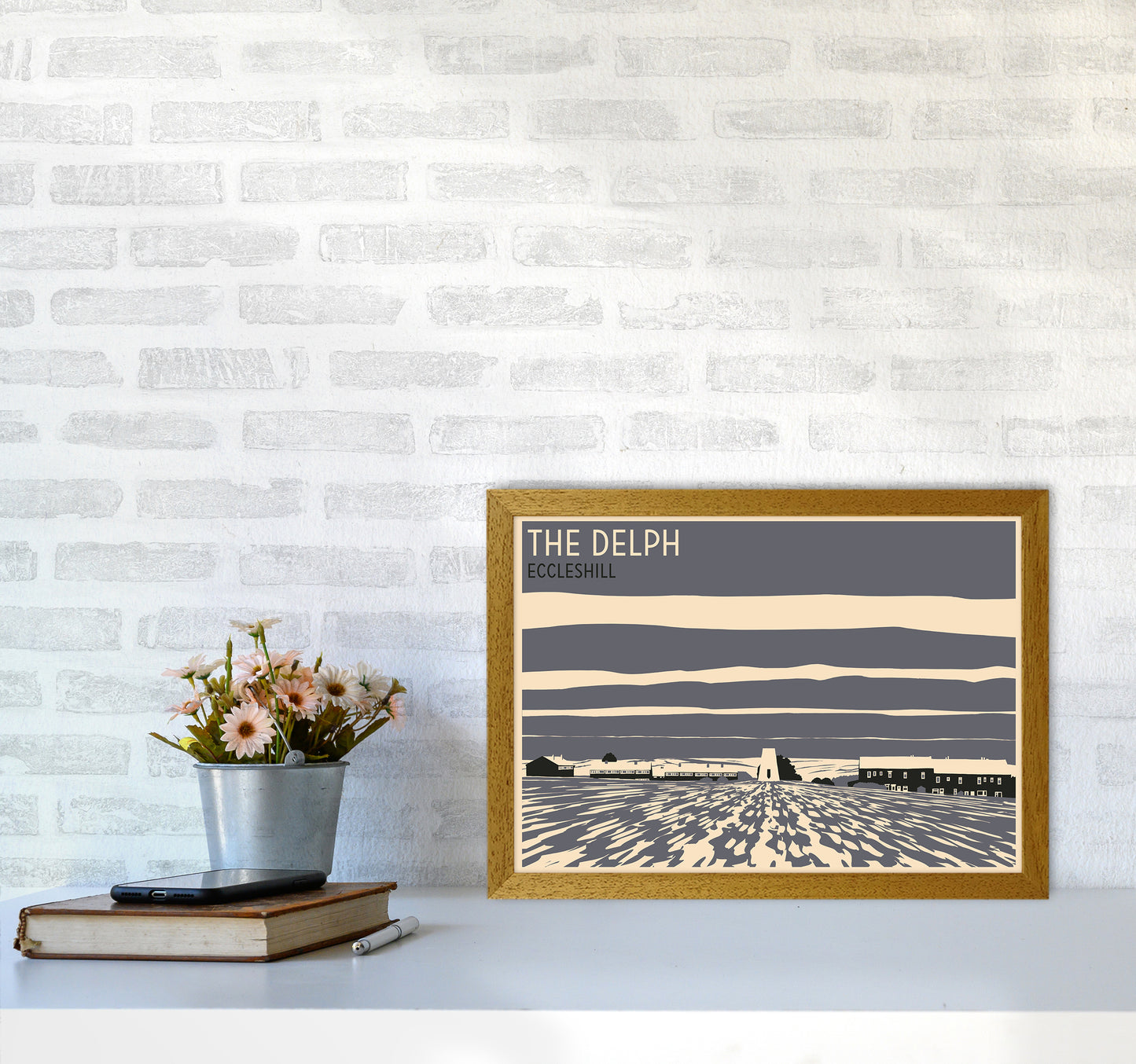 The Delph, Eccleshill Travel Art Print by Richard O'Neill A3 Print Only