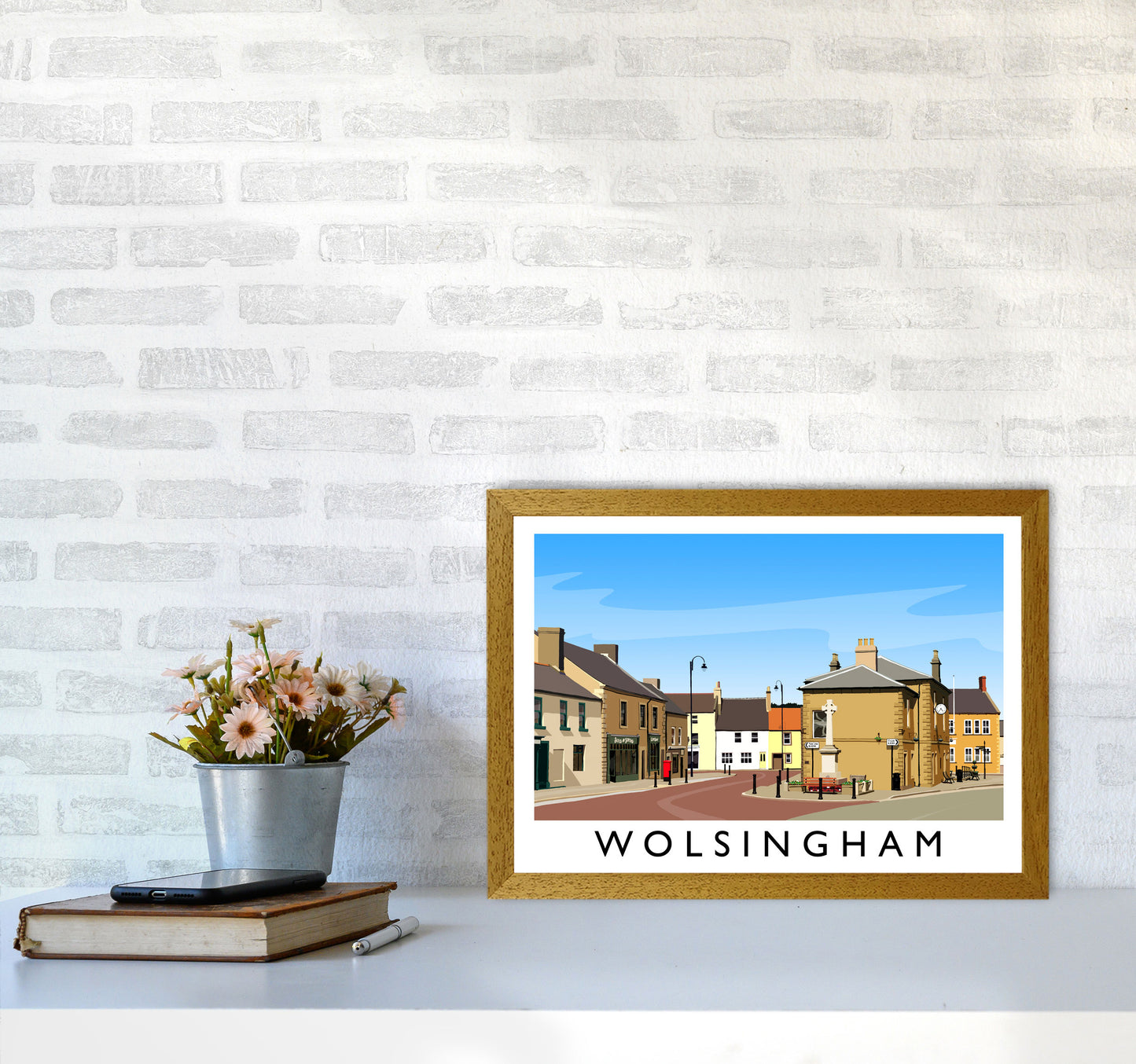 Wolsingham 2 Travel Art Print by Richard O'Neill A3 Print Only