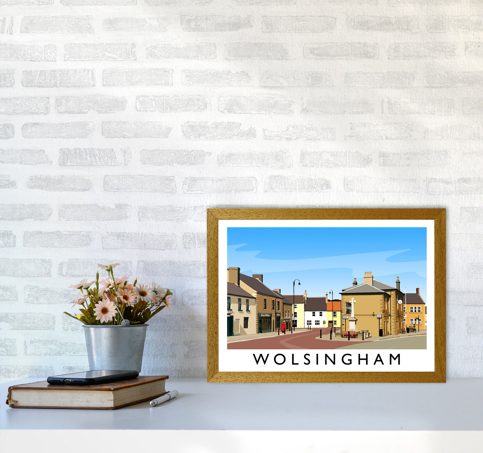 Wolsingham 2 Travel Art Print by Richard O'Neill A3 Print Only