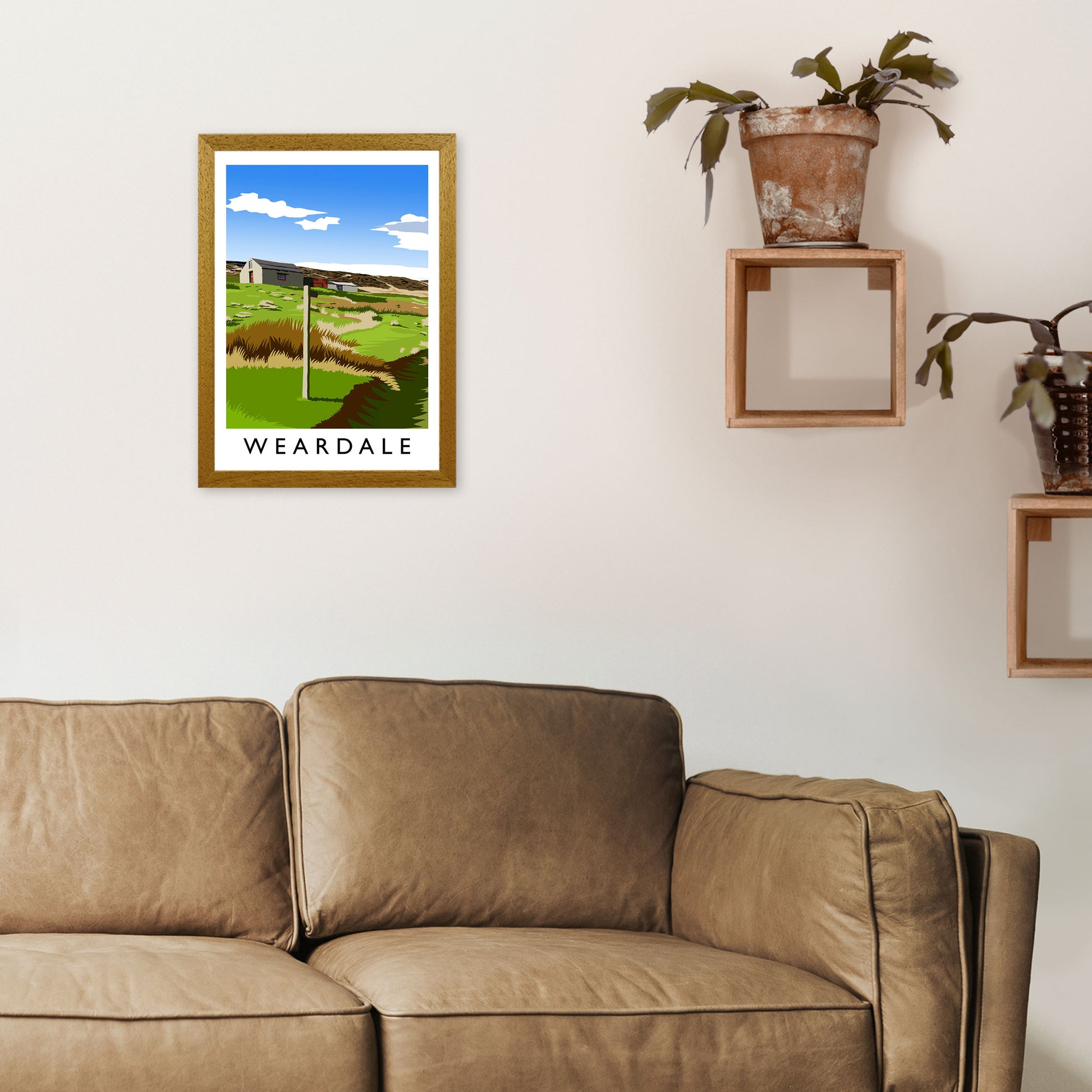 Weardale Portrait Travel Art Print by Richard O'Neill A3 Print Only