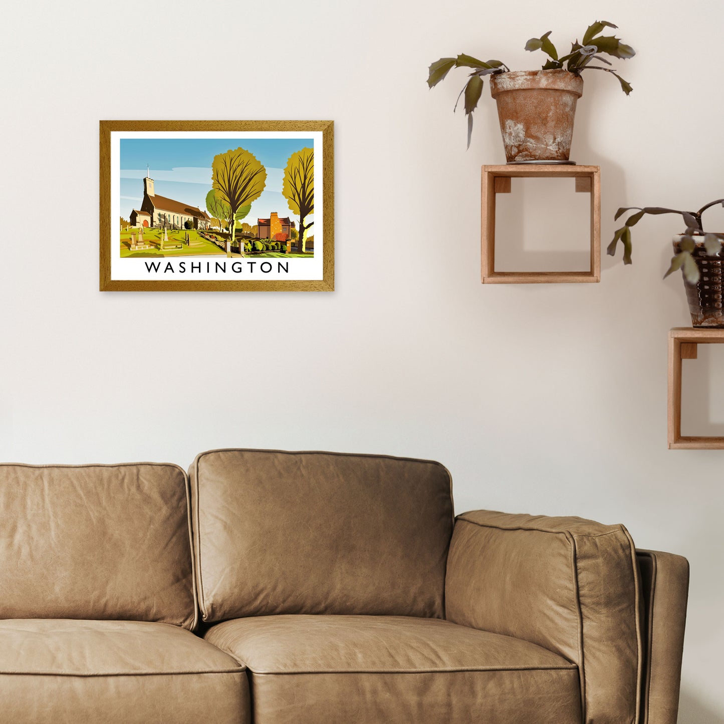 Washington Travel Art Print by Richard O'Neill A3 Print Only