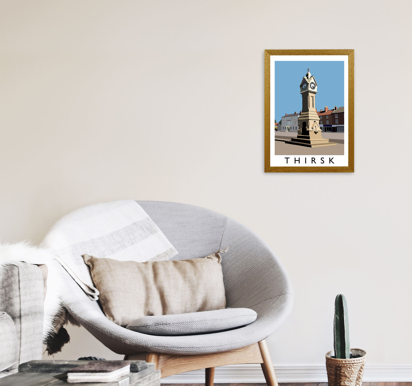Thirsk by Richard O'Neill Yorkshire Art Print, Vintage Travel Poster A3 Print Only