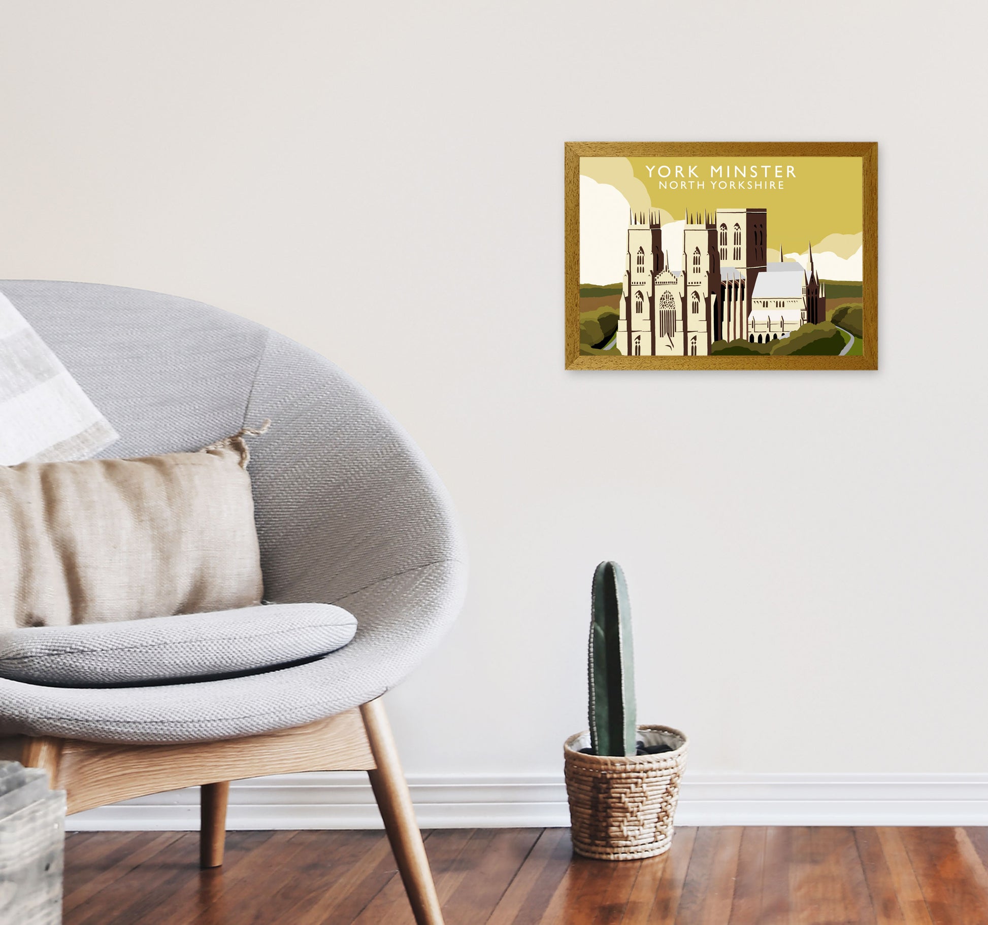 York Minster by Richard O'Neill Yorkshire Art Print, Vintage Travel Poster A3 Print Only