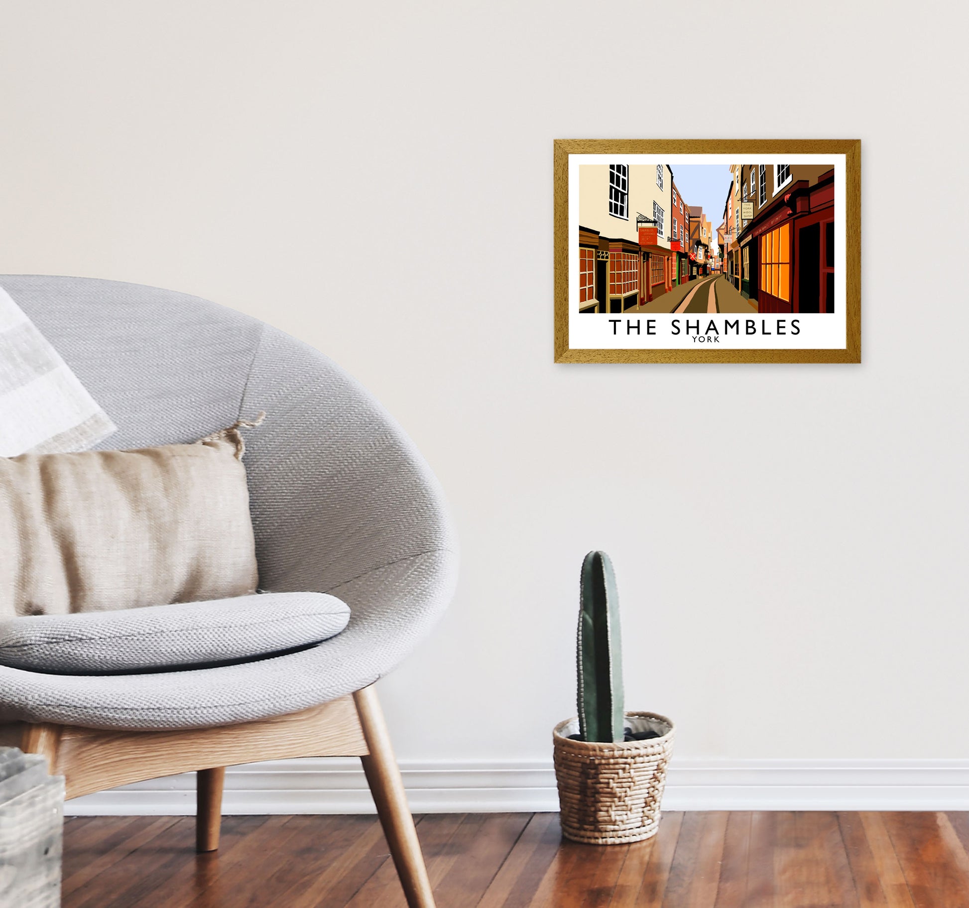 The Shambles by Richard O'Neill Yorkshire Art Print, Vintage Travel Poster A3 Print Only