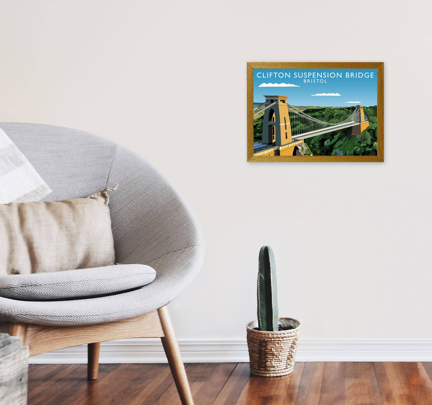 Clifton Suspension Bridge Bristol Framed Art Print by Richard O'Neill A3 Print Only