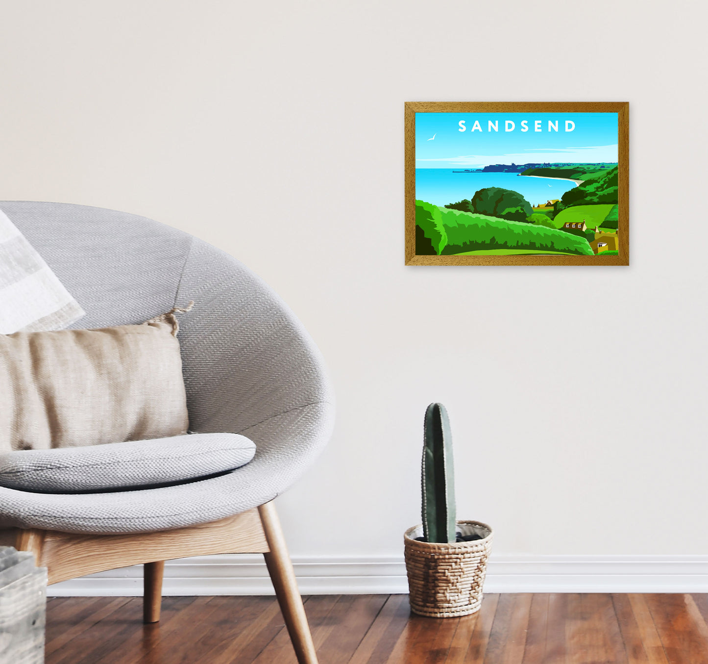 Sandsend Art Print by Richard O'Neill A3 Print Only